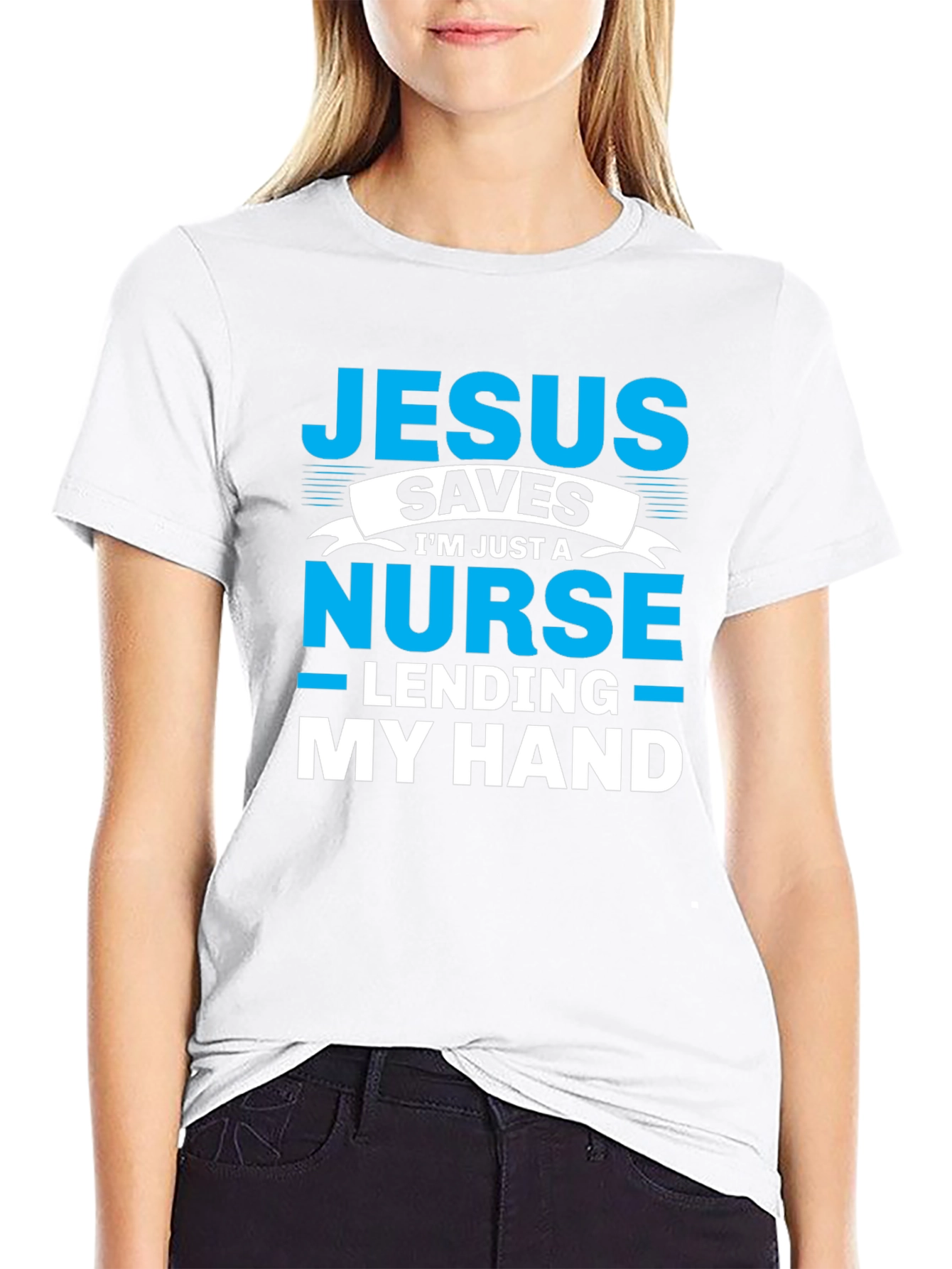 Jesus Saves Nurse T-Shirt - Lending My Hand