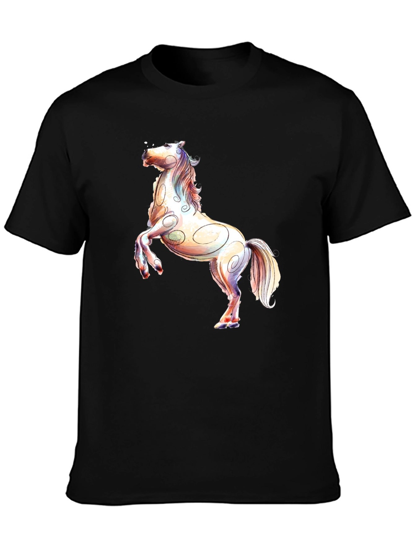 Horse Graphic Black T-Shirt