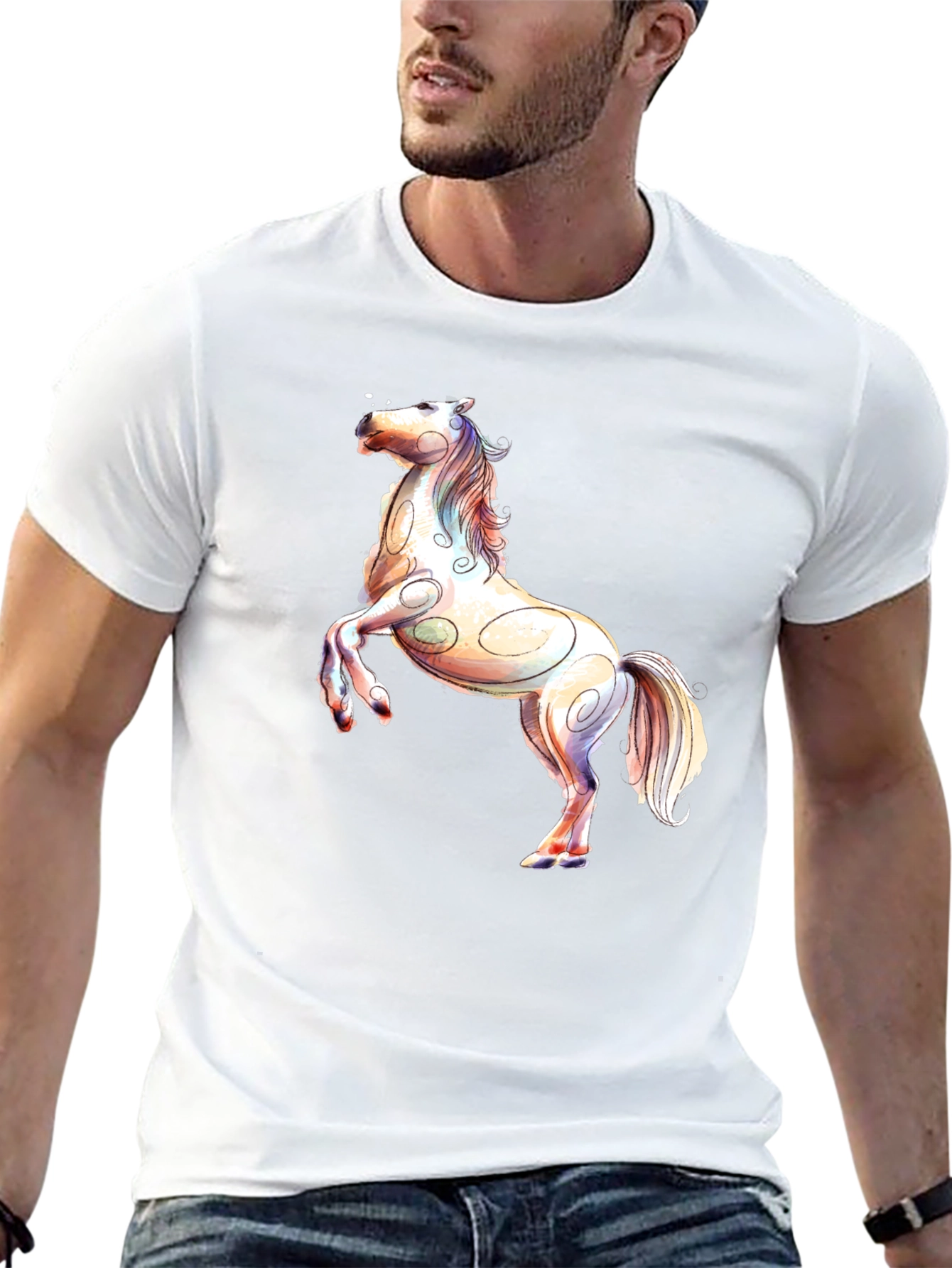 Horse Graphic Black T-Shirt
