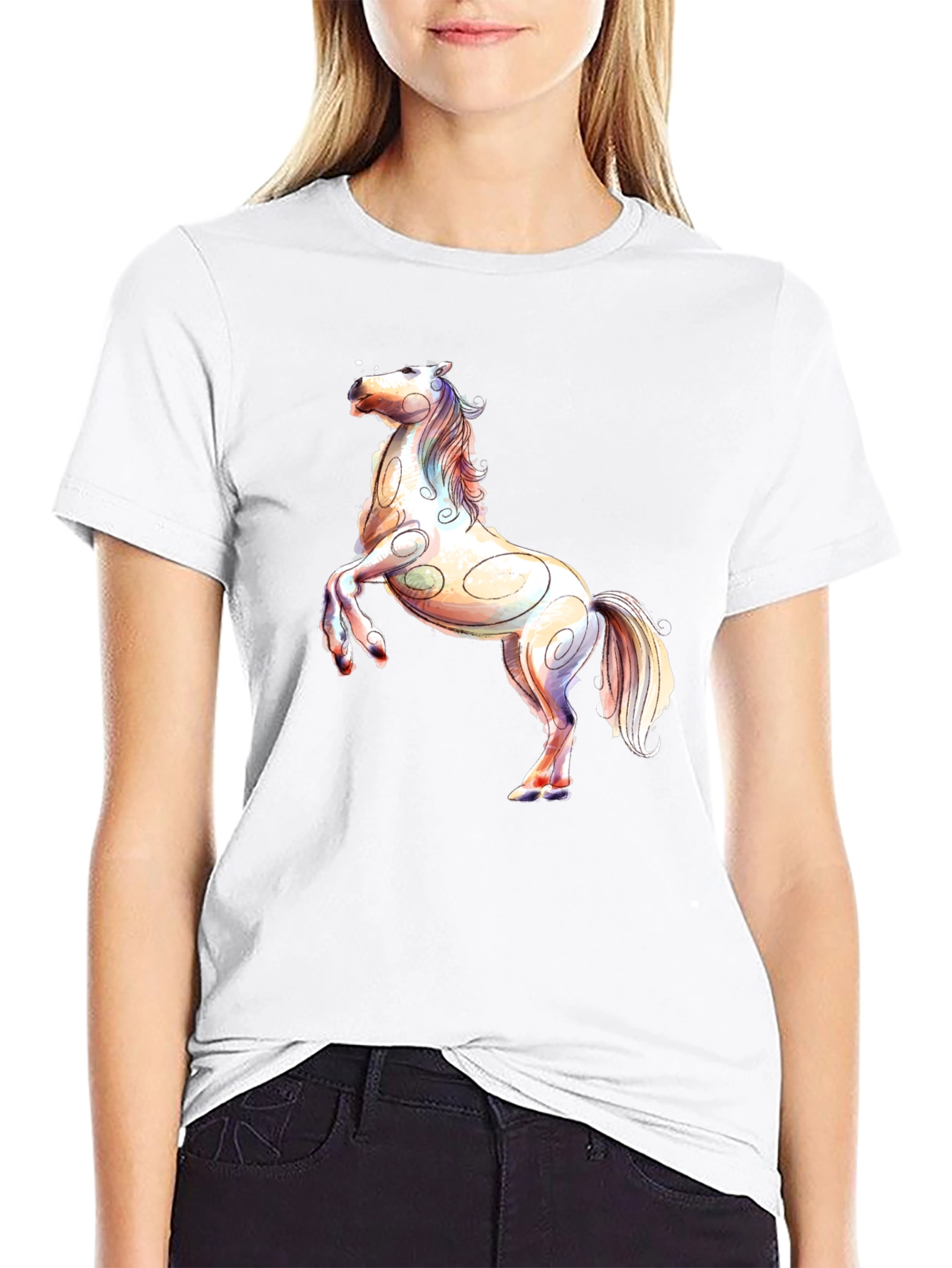 Horse Graphic Black T-Shirt