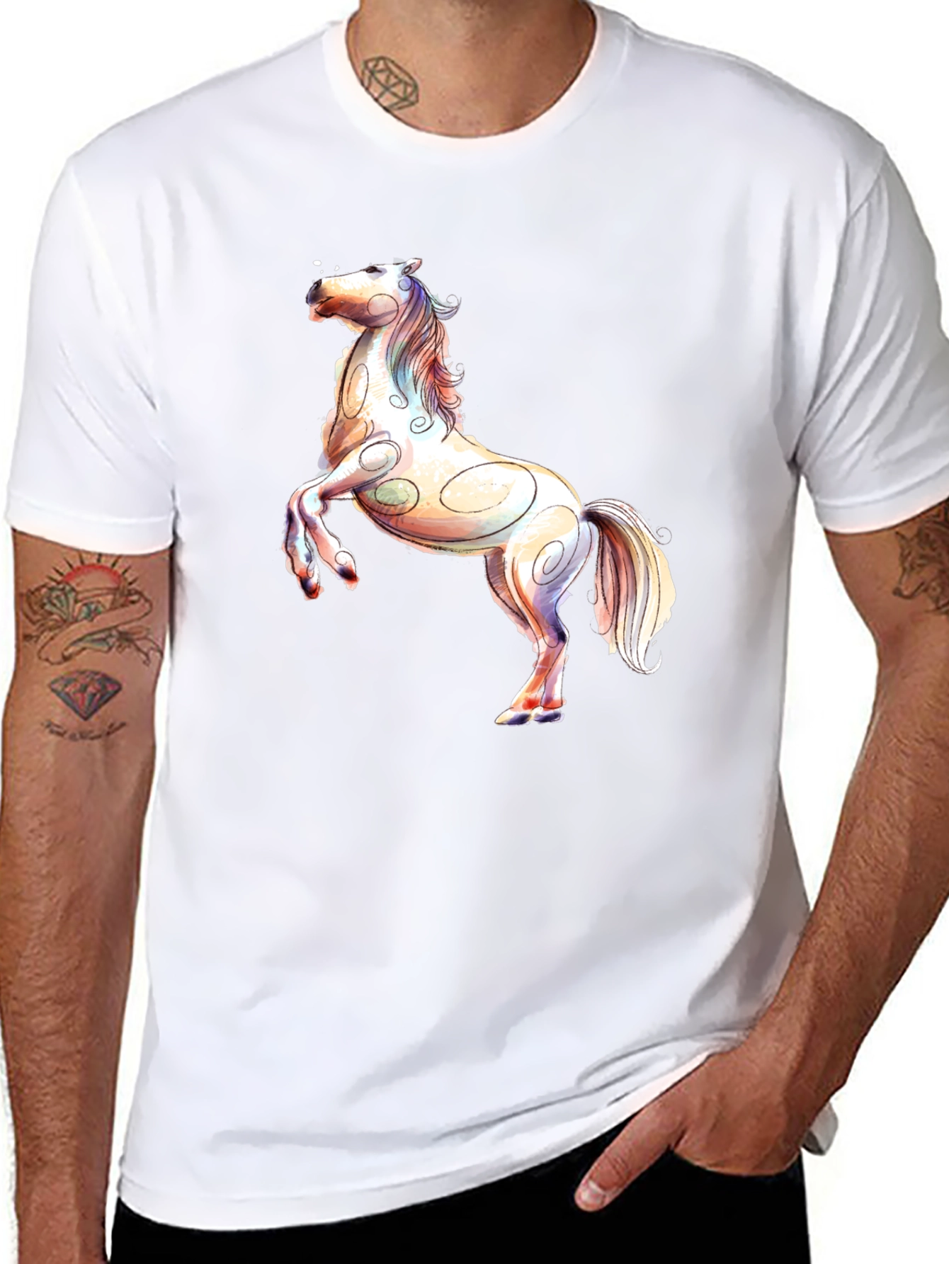 Horse Graphic Black T-Shirt