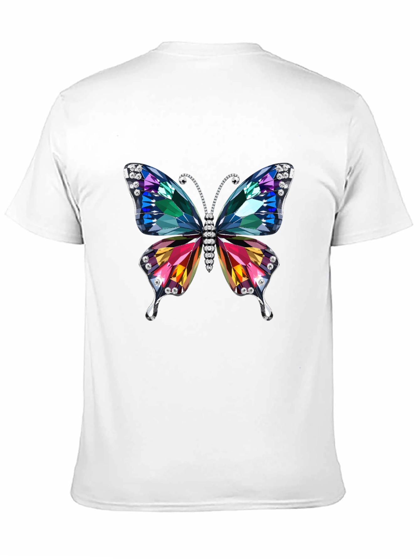 Butterfly Jewel Graphic Black T-Shirt
