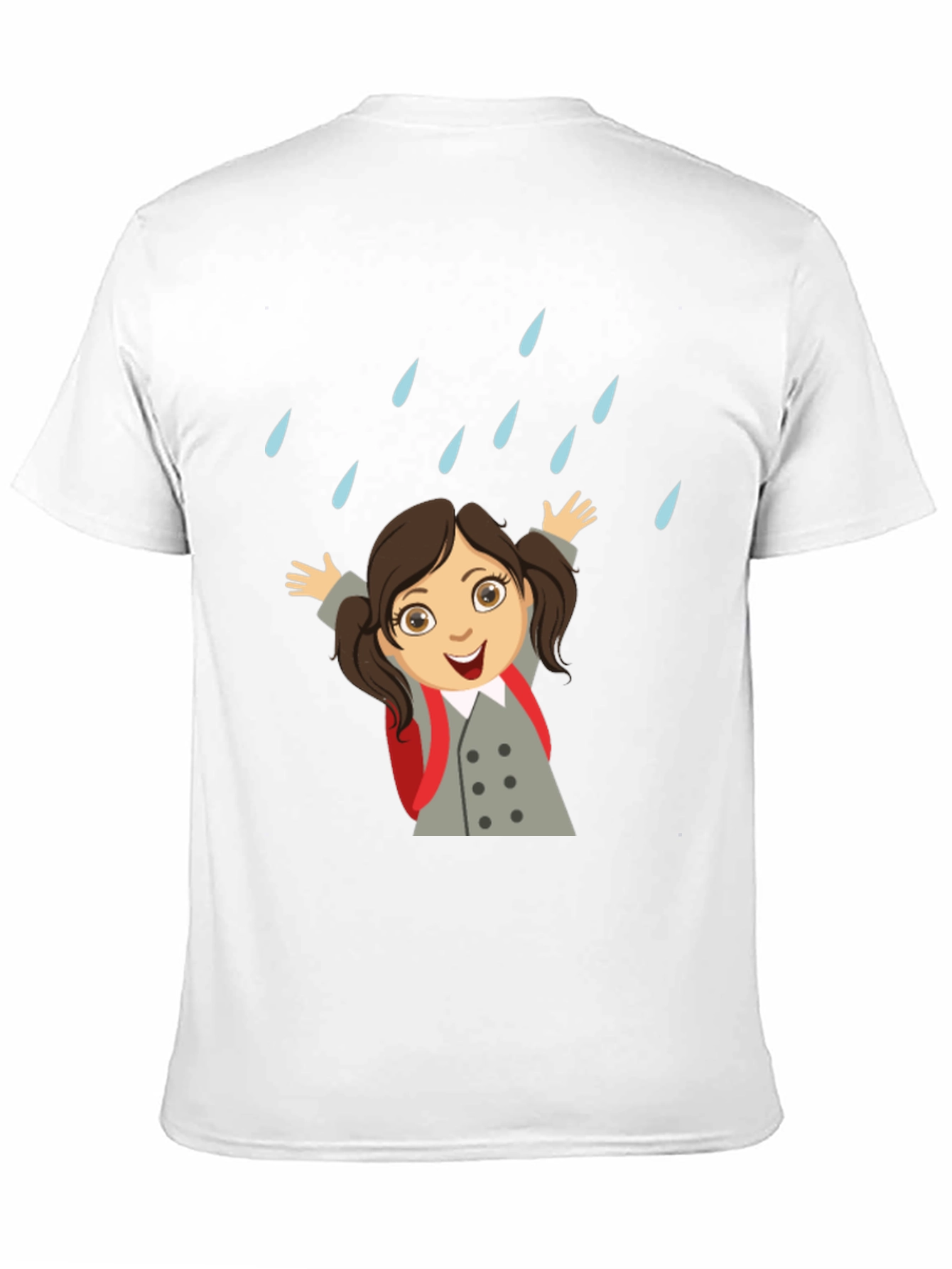 Rainy Day Girl Graphic Tee - Black
