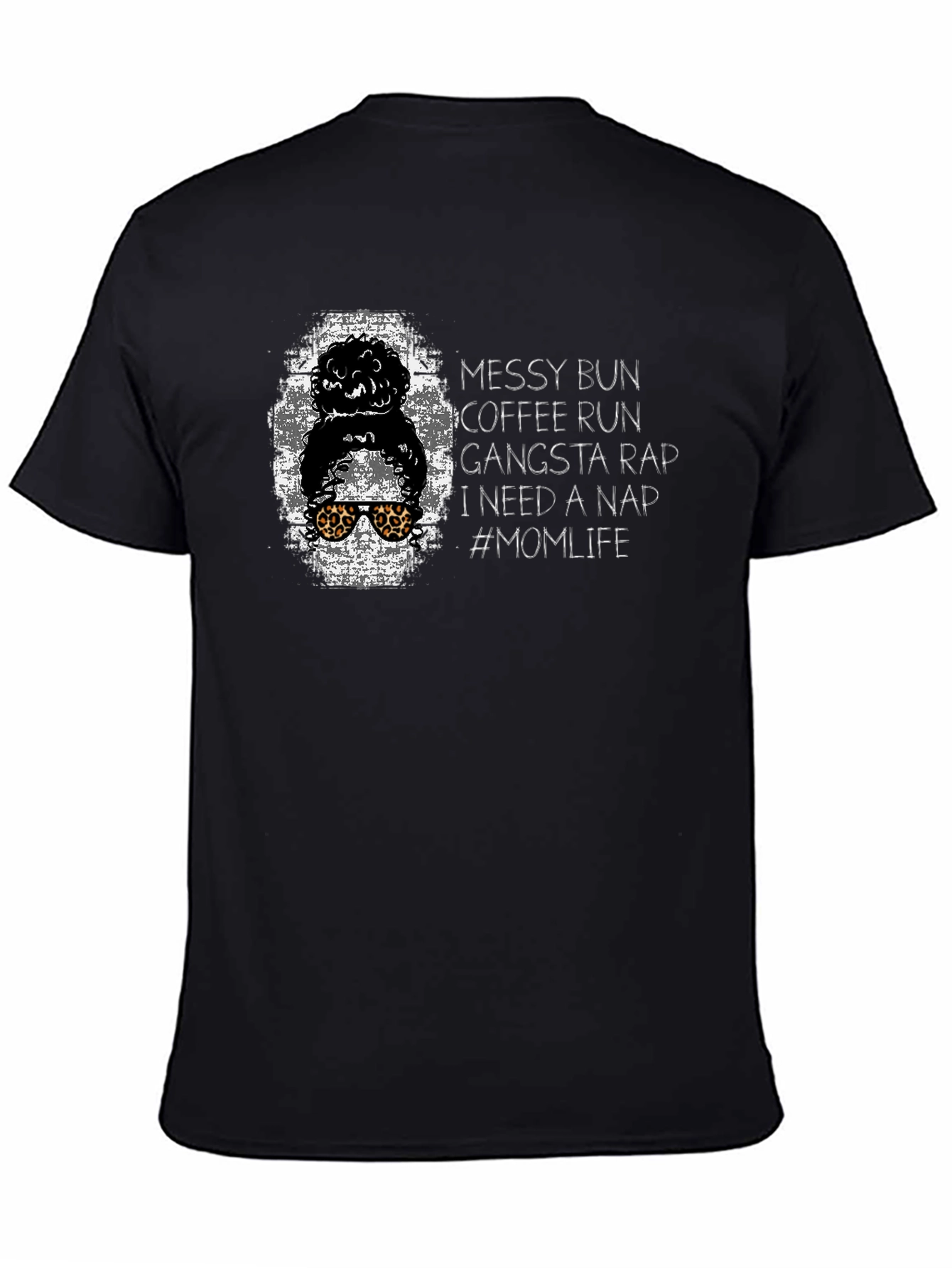 Messy Bun Coffee Run Mom Life Graphic Tee