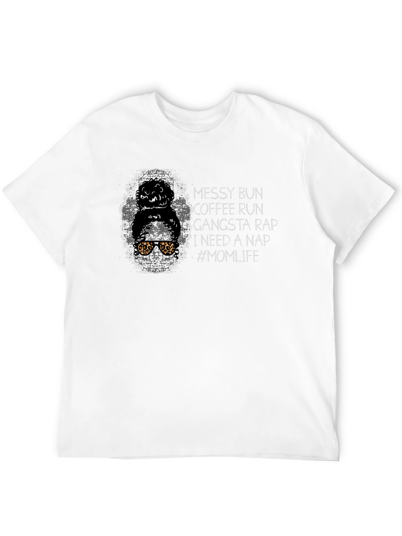 Messy Bun Coffee Run Mom Life Graphic Tee