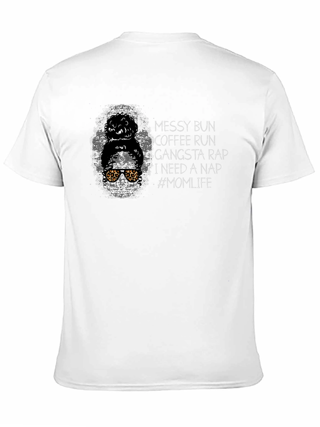 Messy Bun Coffee Run Mom Life Graphic Tee