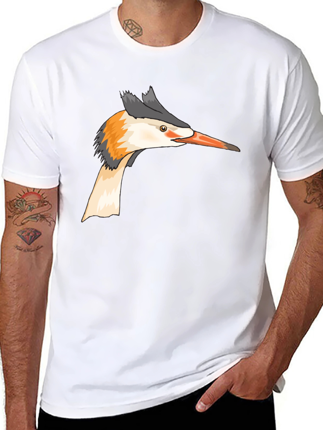 Bird Head Graphic Tee - Black Unisex T-Shirt