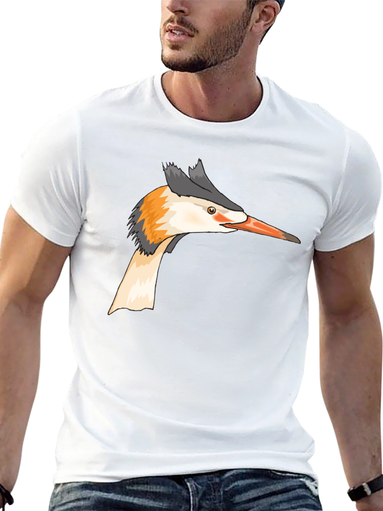 Bird Head Graphic Tee - Black Unisex T-Shirt