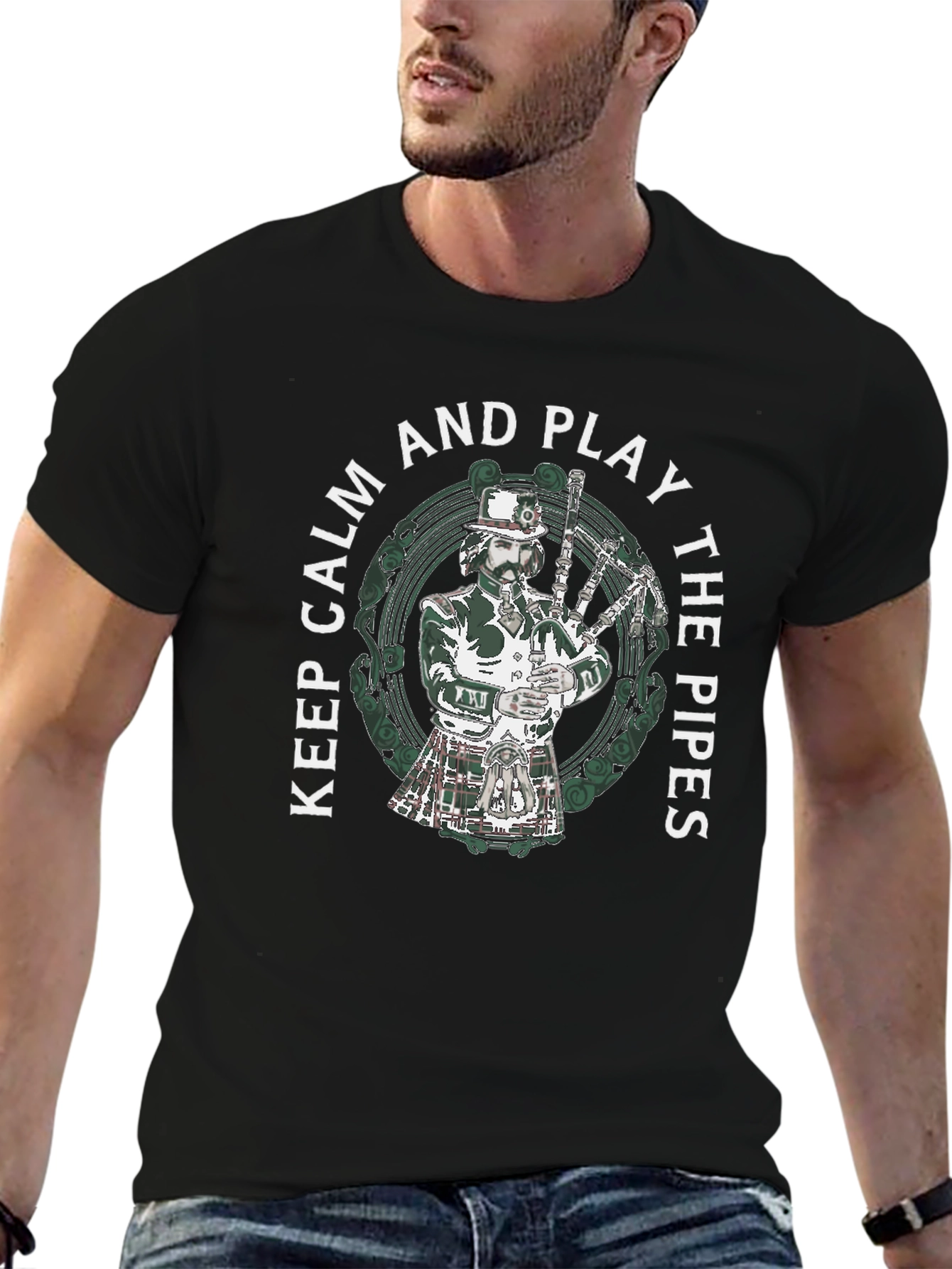 Keep Calm and Play the Pipes T-Shirt