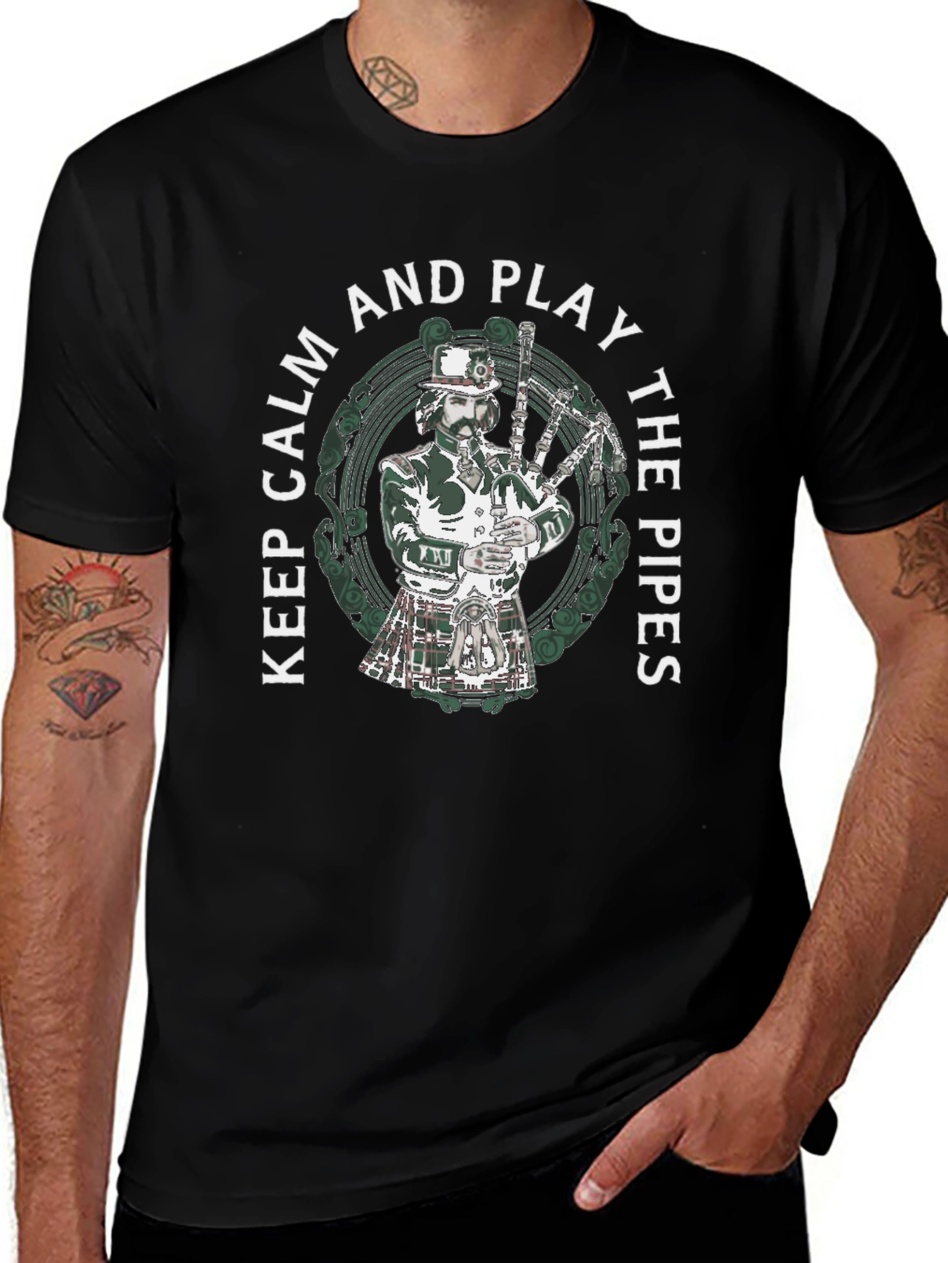 Keep Calm and Play the Pipes T-Shirt