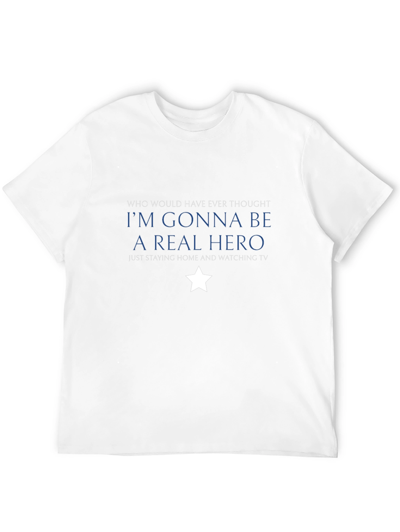 Hero at Home Black T-Shirt: Stay Home Watch TV