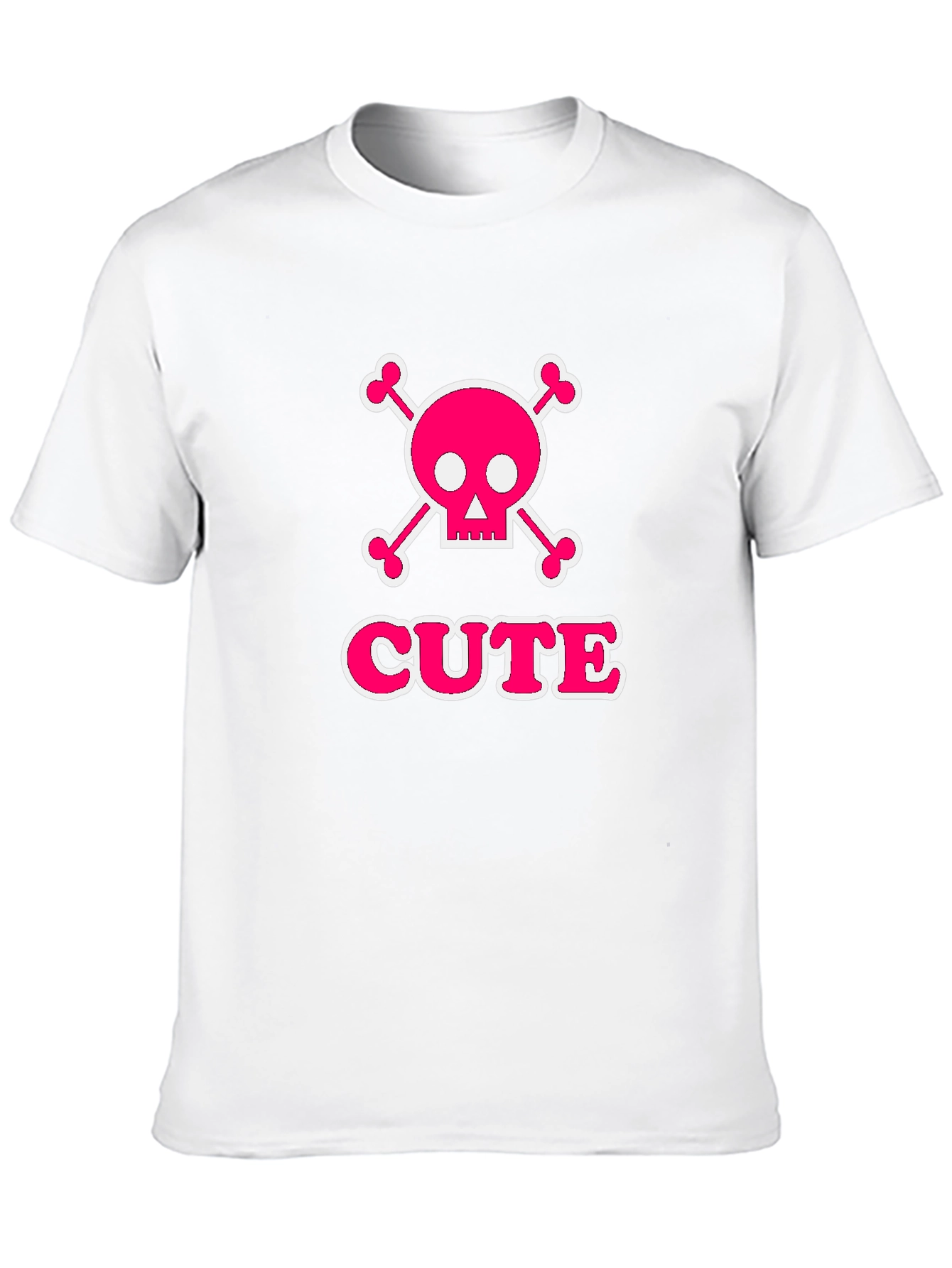 Cute Skull & Crossbones Graphic Tee - Black