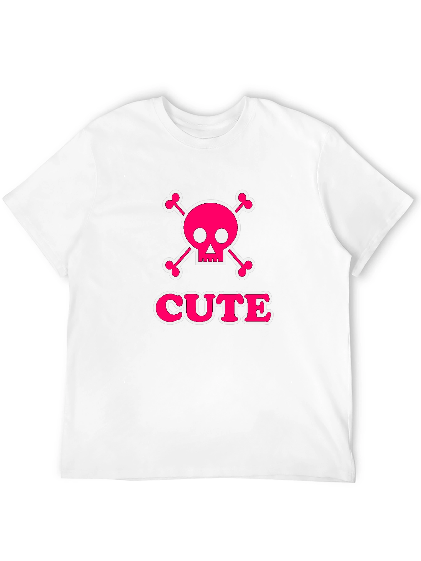 Cute Skull & Crossbones Graphic Tee - Black