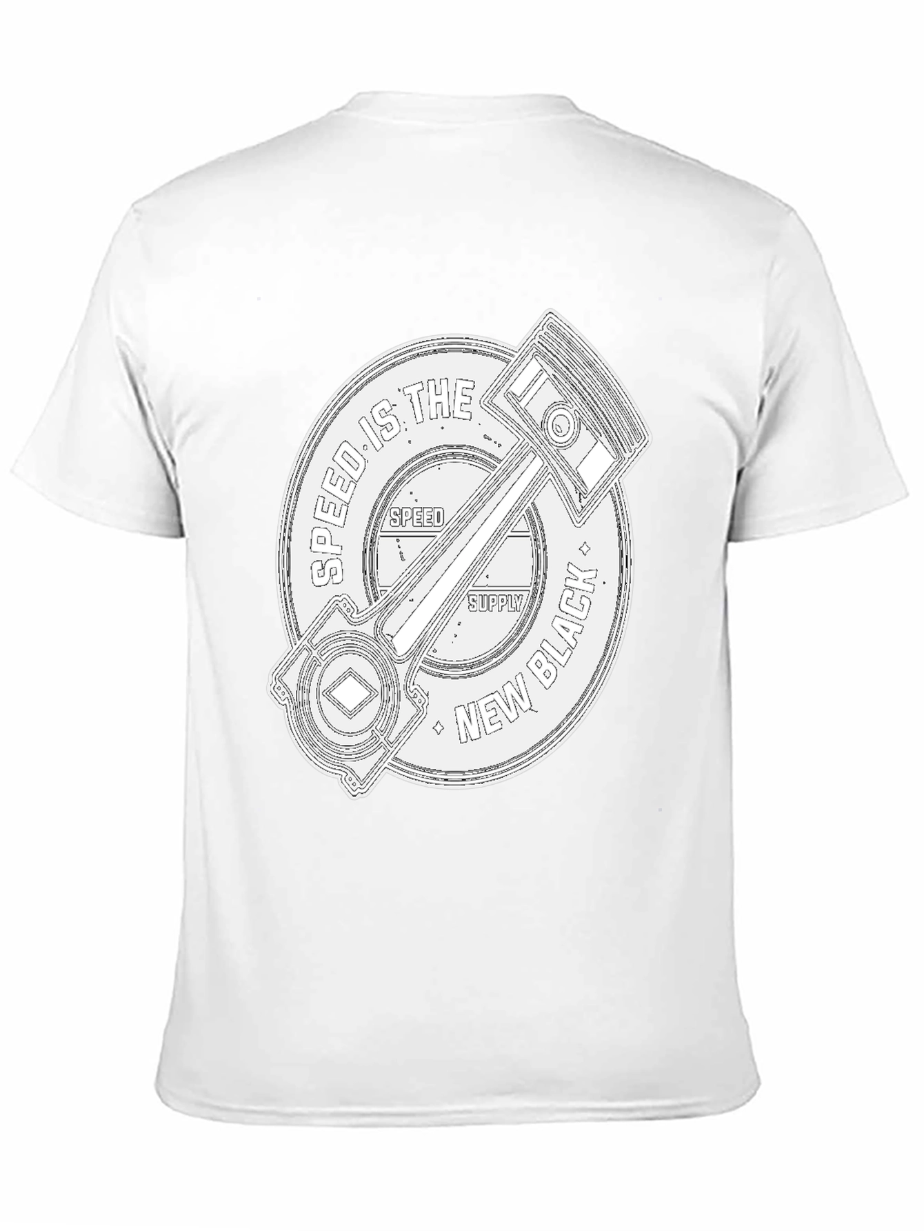 Speed Supply Black Piston Graphic Tee