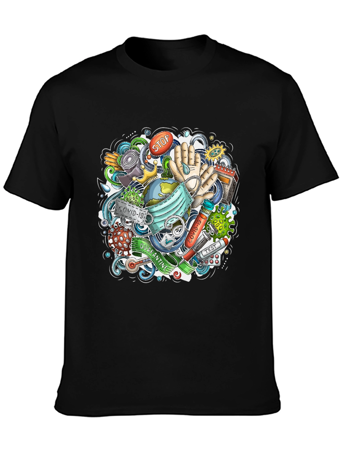 COVID-19 Doodle Art T-Shirt