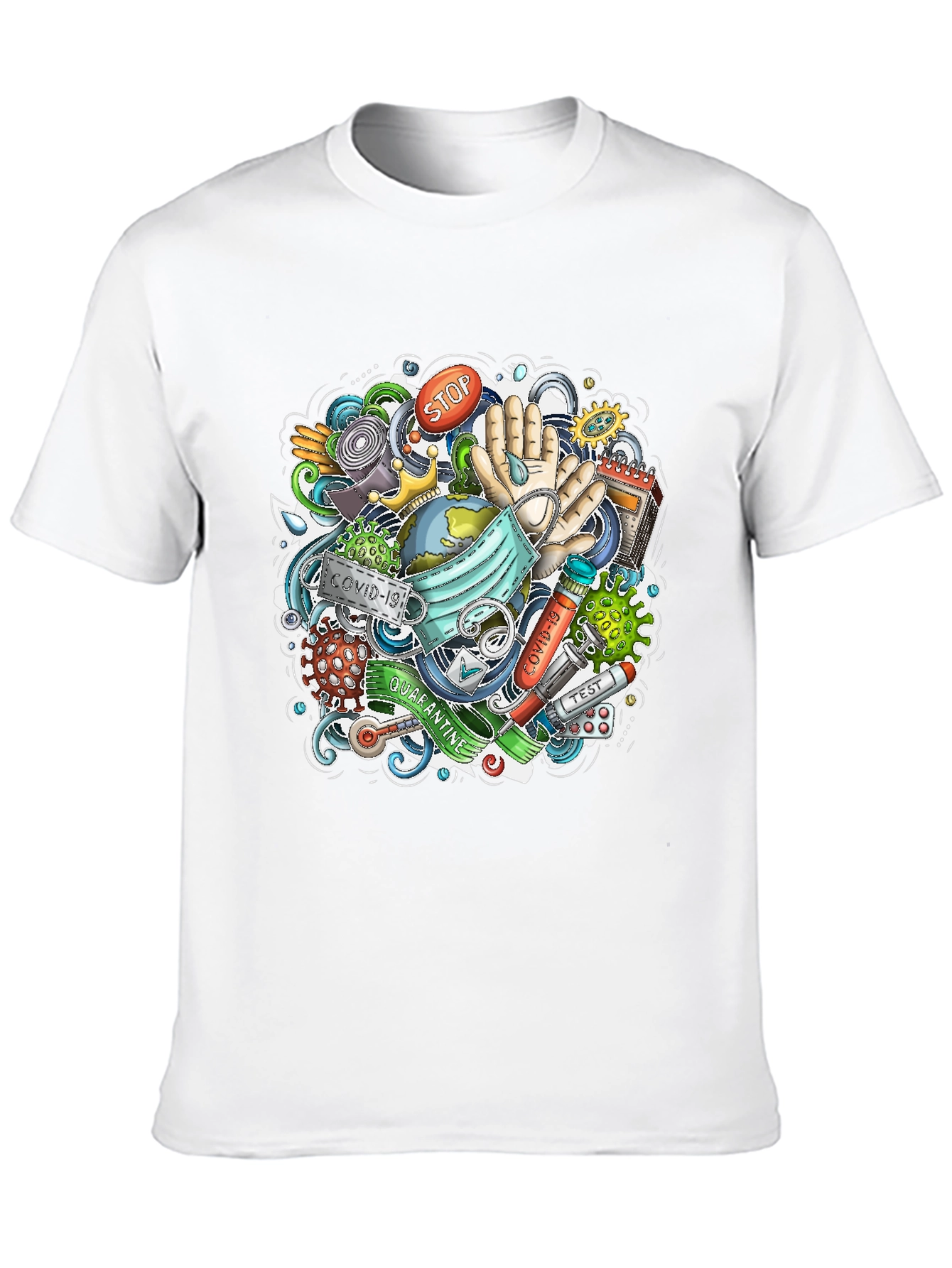 COVID-19 Doodle Art T-Shirt