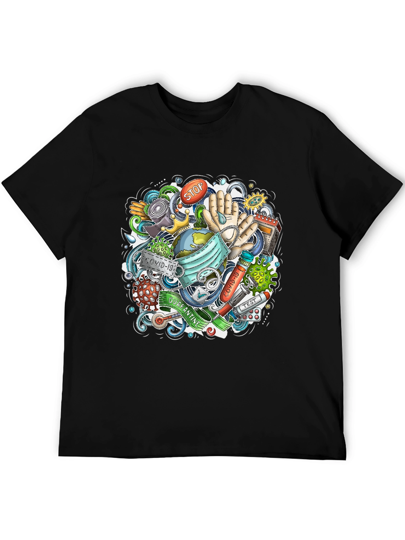 COVID-19 Doodle Art T-Shirt
