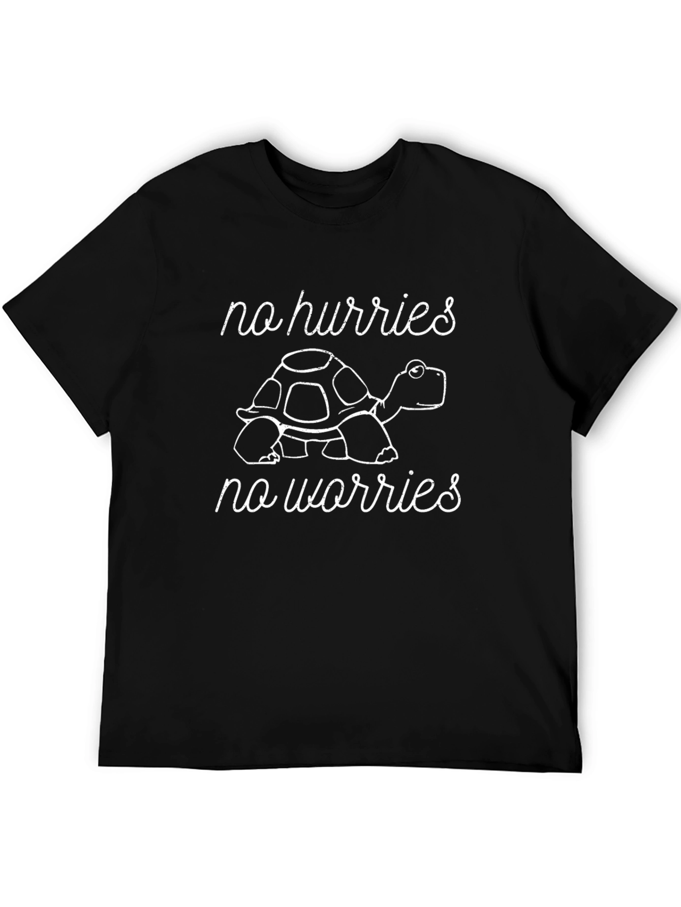 No Hurries No Worries Turtle Graphic T-Shirt