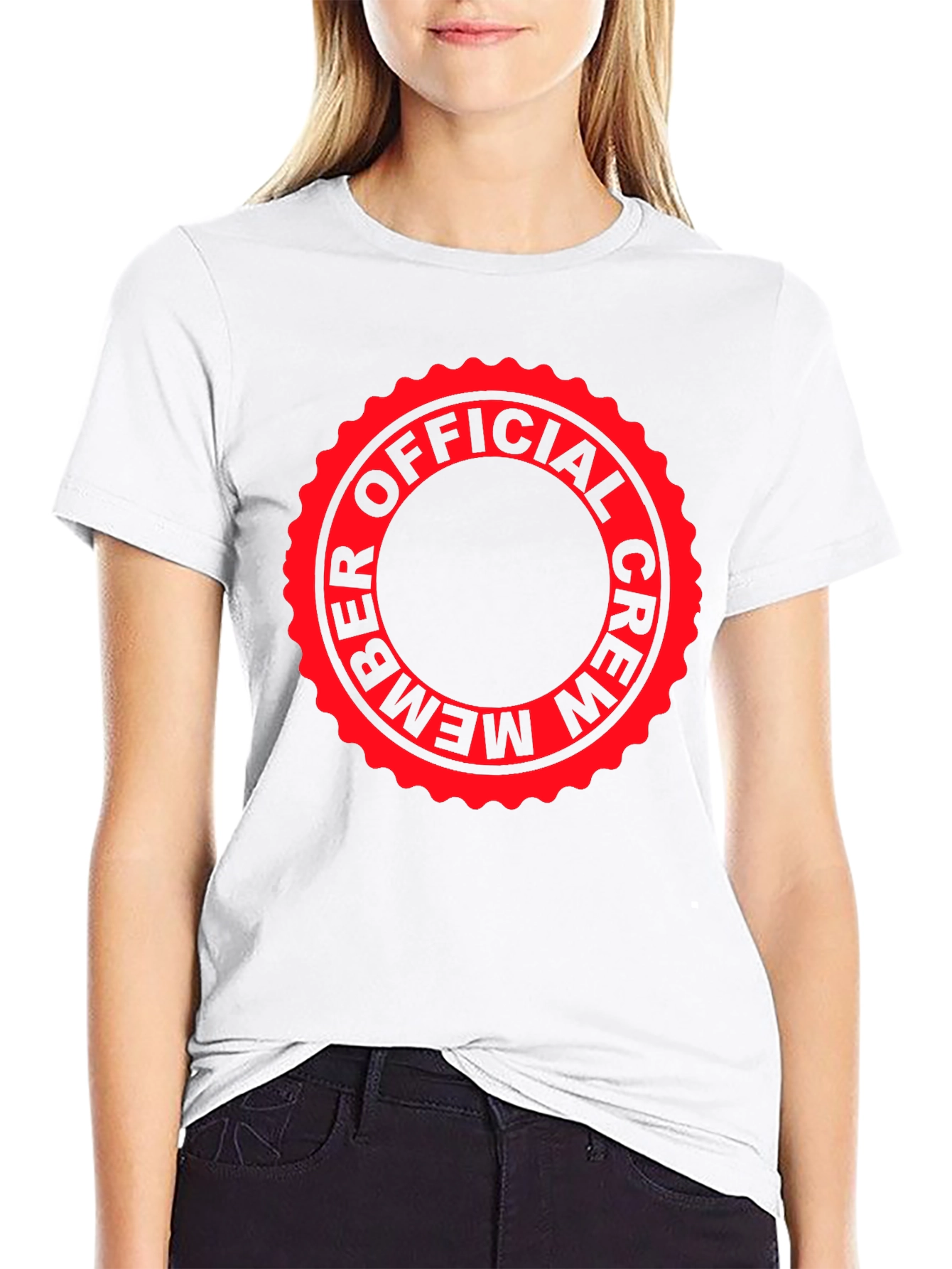 Official Crew Member T-Shirt - Red Stamp Graphic