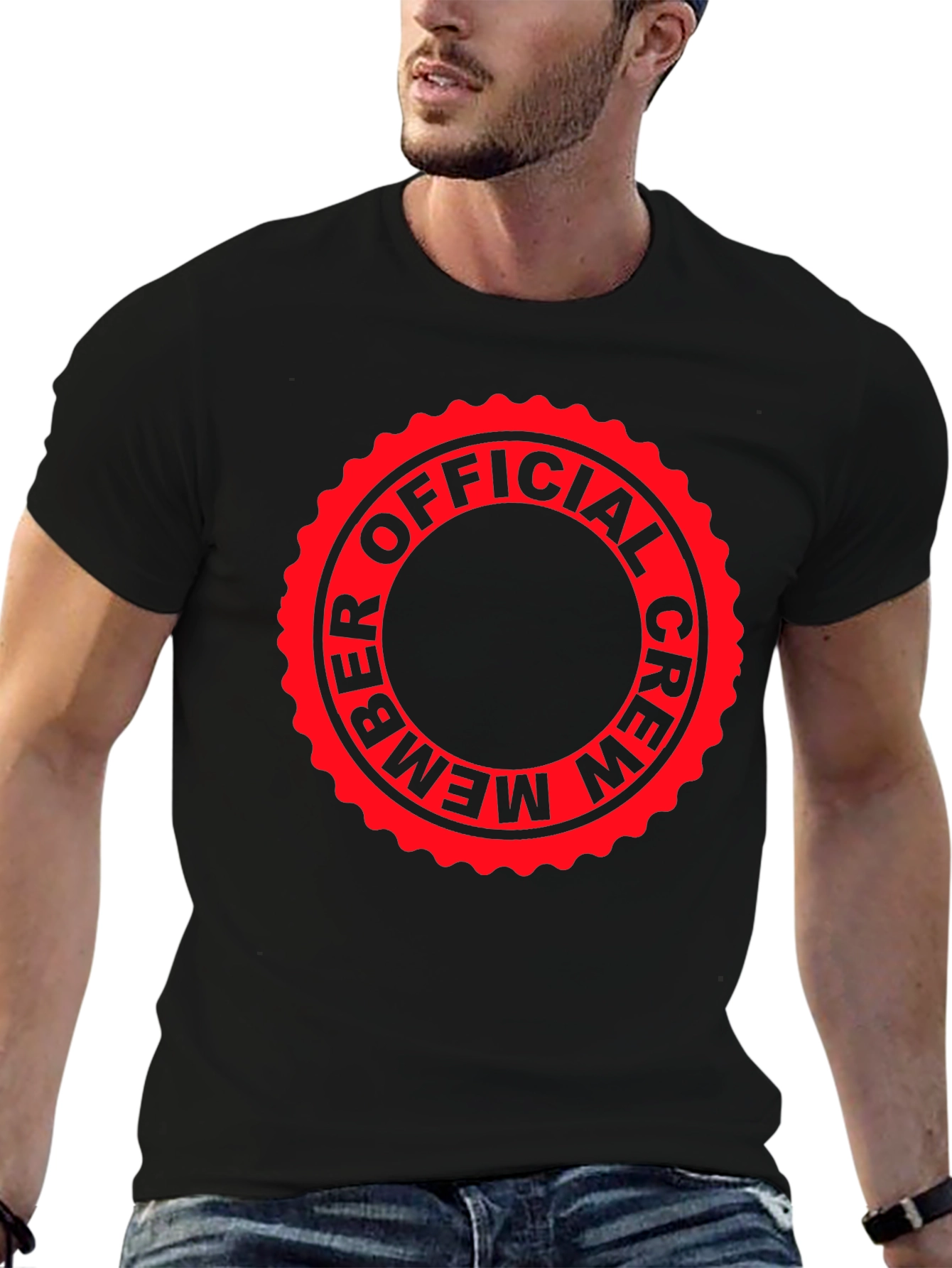 Official Crew Member T-Shirt - Red Stamp Graphic