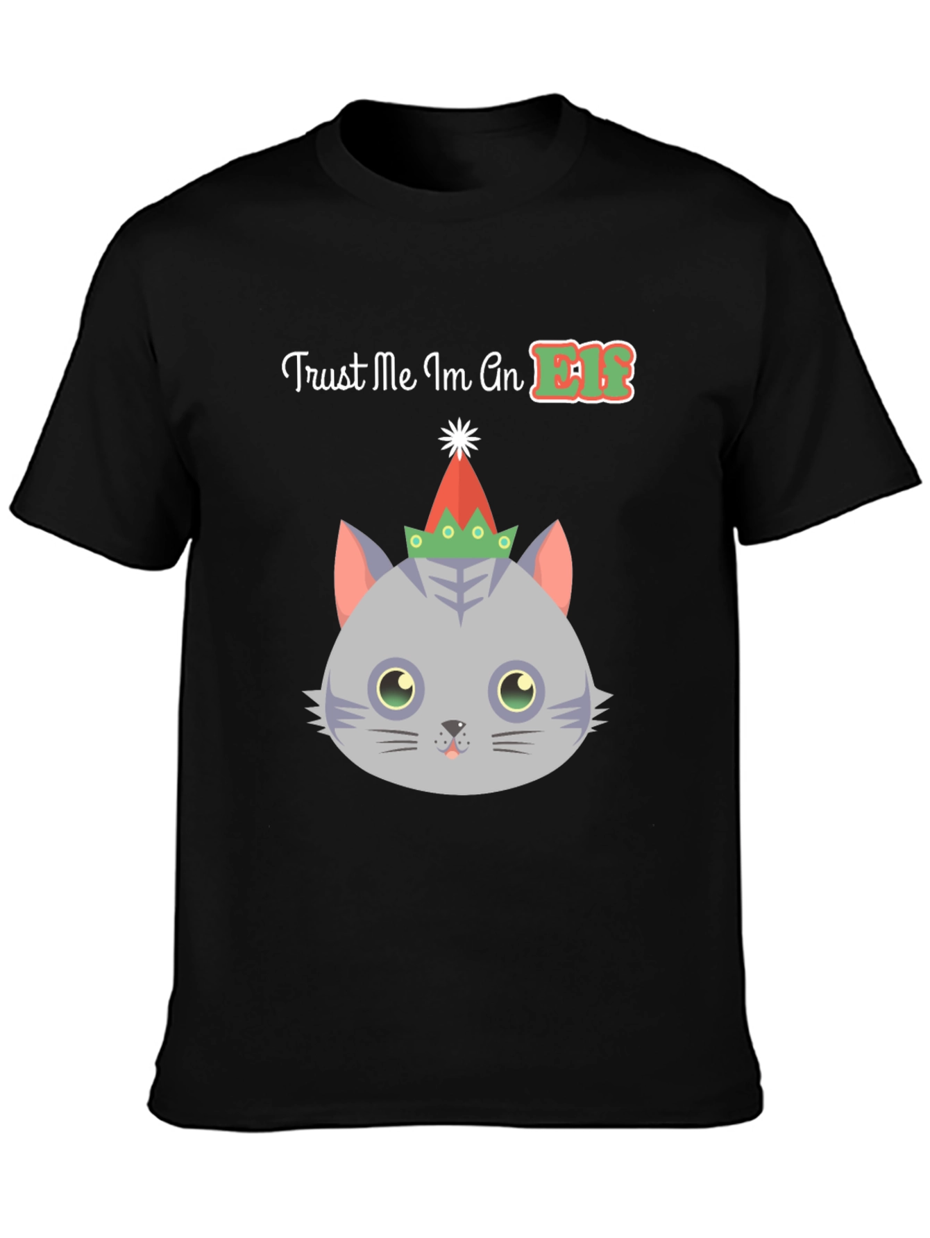Trust Me Im An Elf Cat Christmas T-Shirt