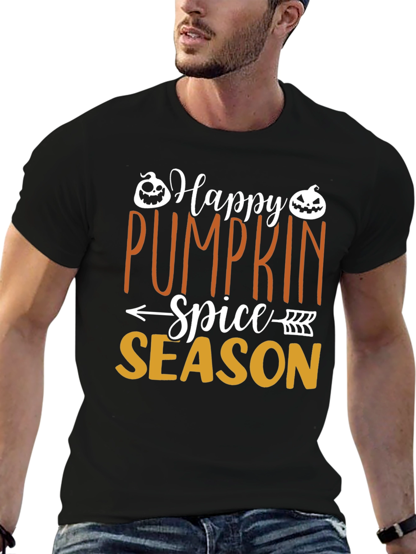 Happy Pumpkin Spice Season Black T-Shirt