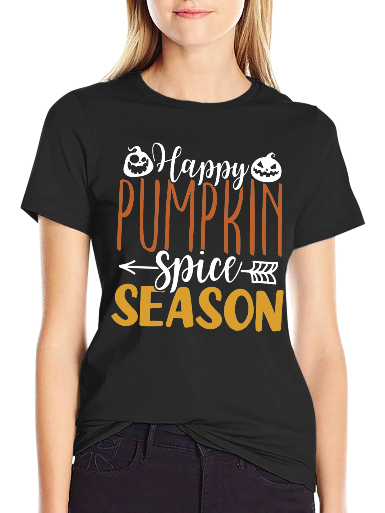 Happy Pumpkin Spice Season Black T-Shirt