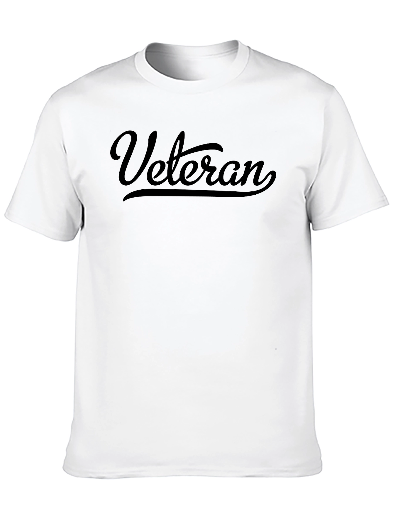 Veteran Script Black T-Shirt