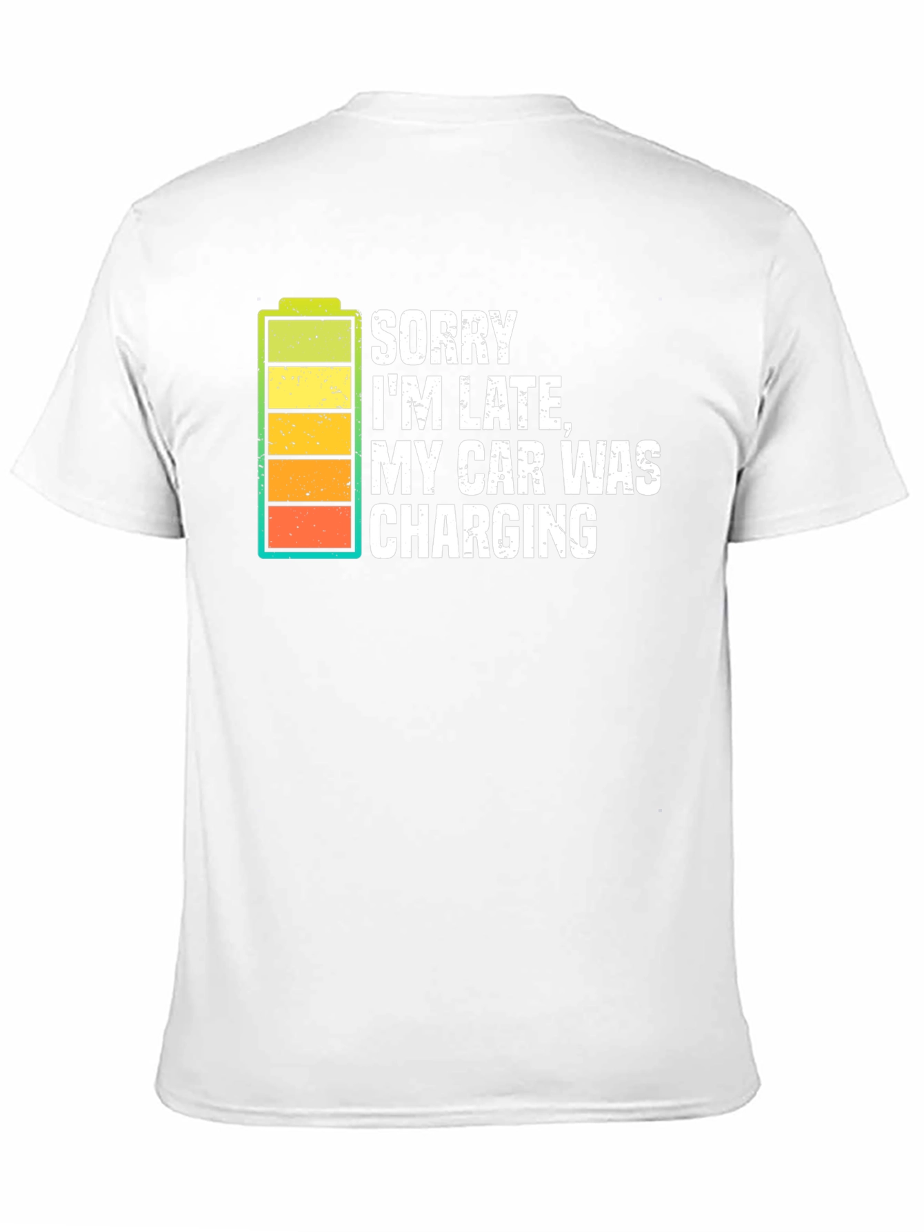 Sorry Im Late Electric Car Charging Graphic Tee