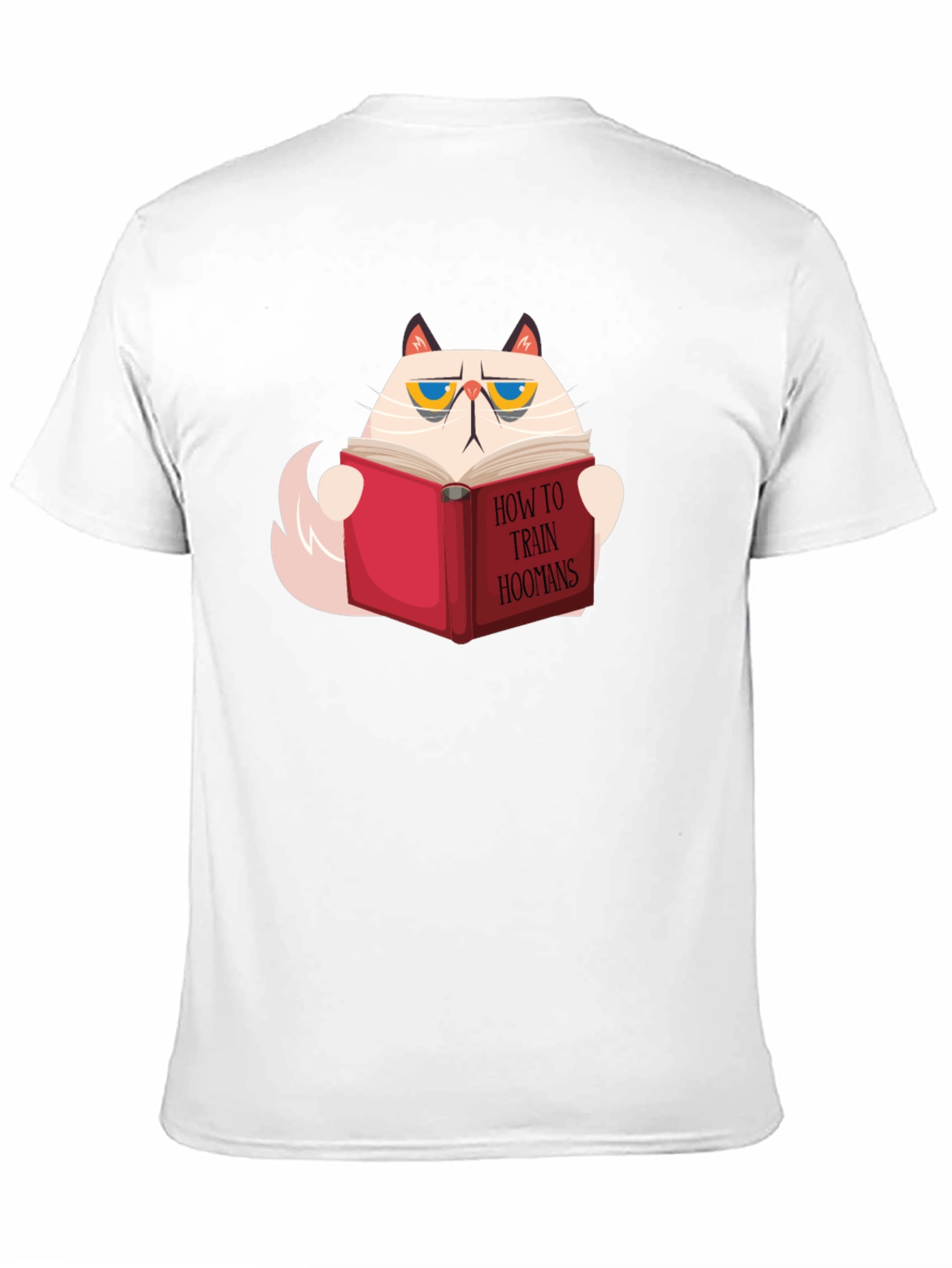 Cat Reading How To Train Hoomans Black T-Shirt