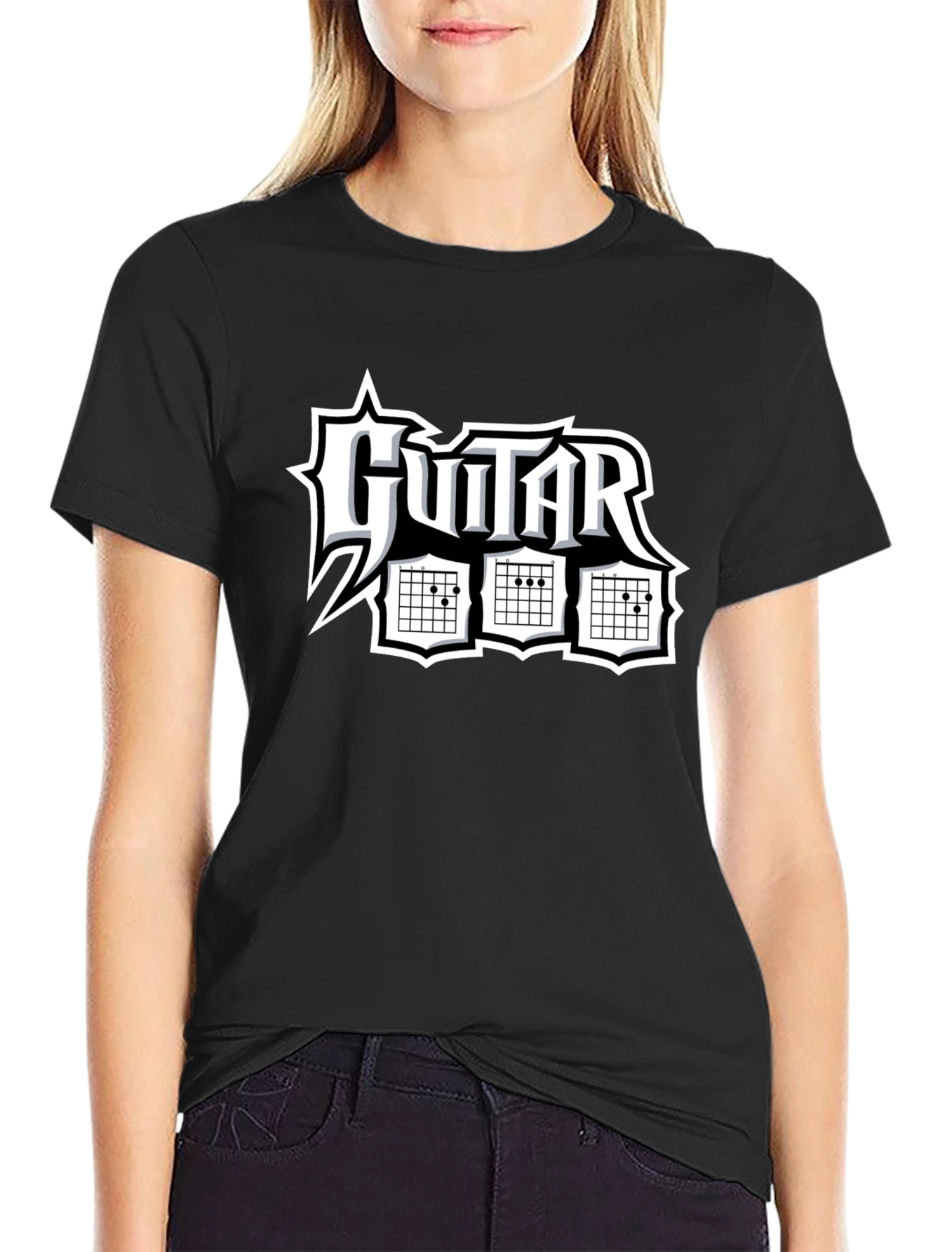 Guitar Chord T-Shirt - Black Graphic Tee
