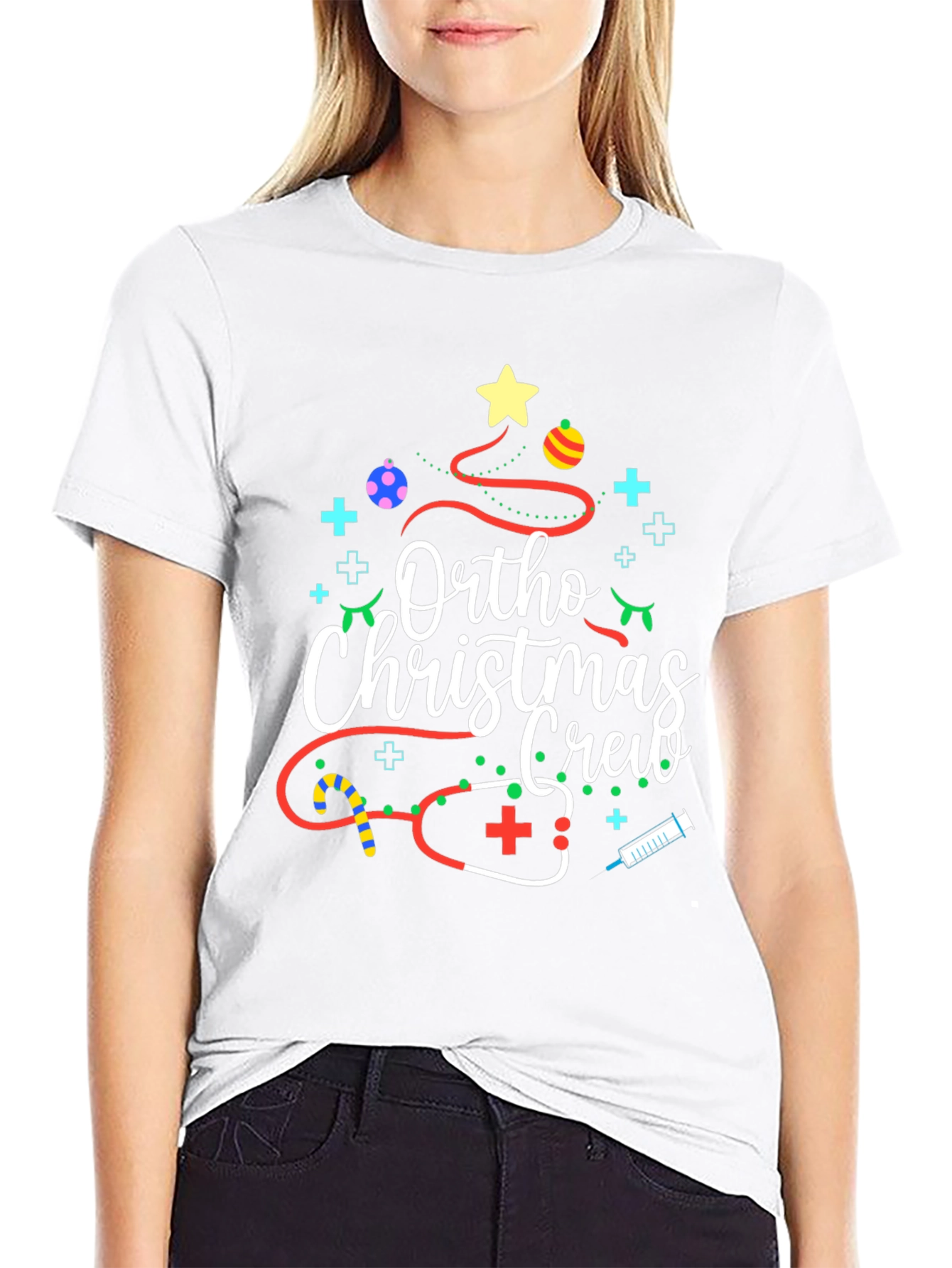 Ortho Christmas Crew Black T-Shirt