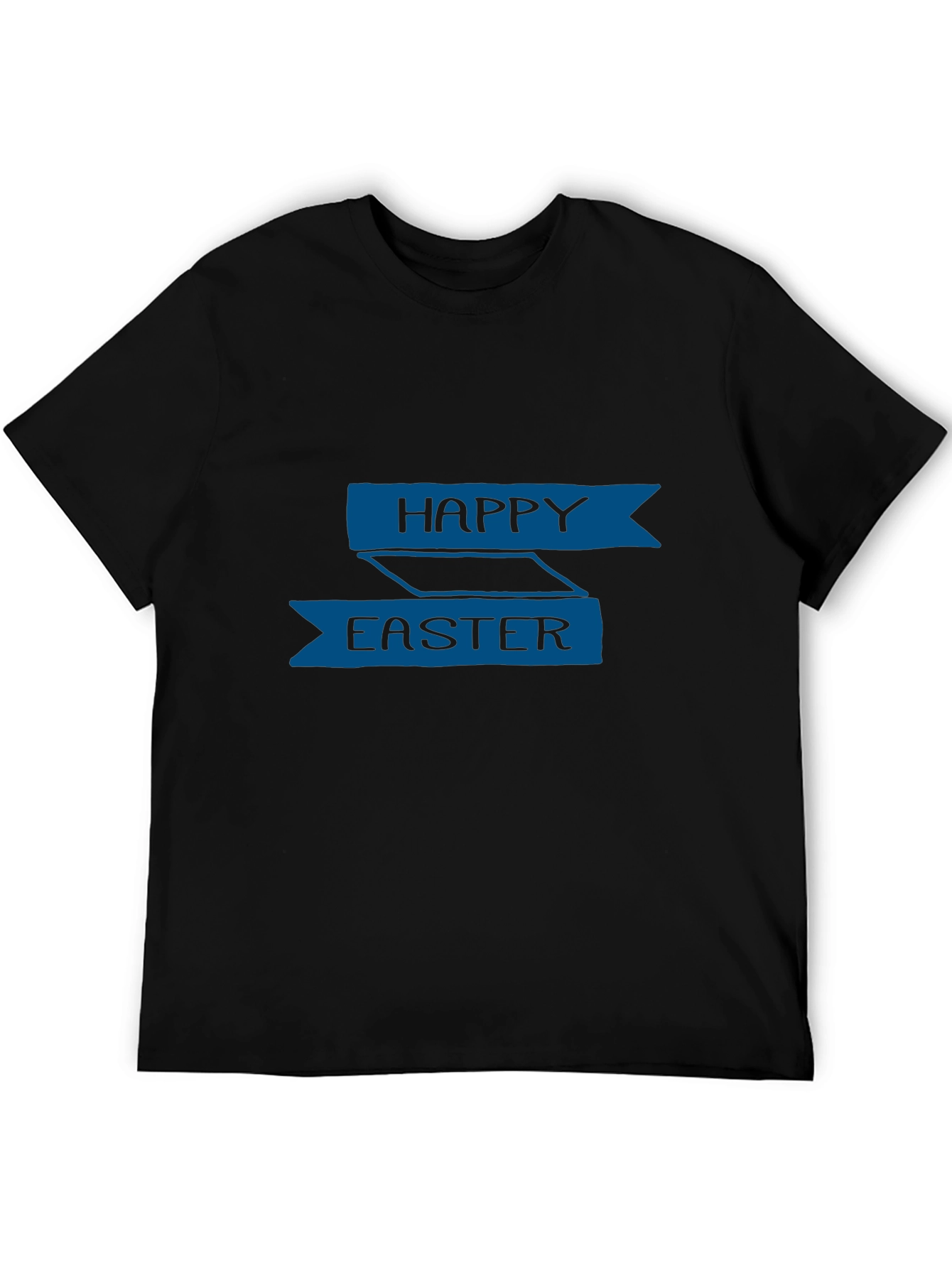 Happy Easter Black T-Shirt | Festive Holiday Apparel