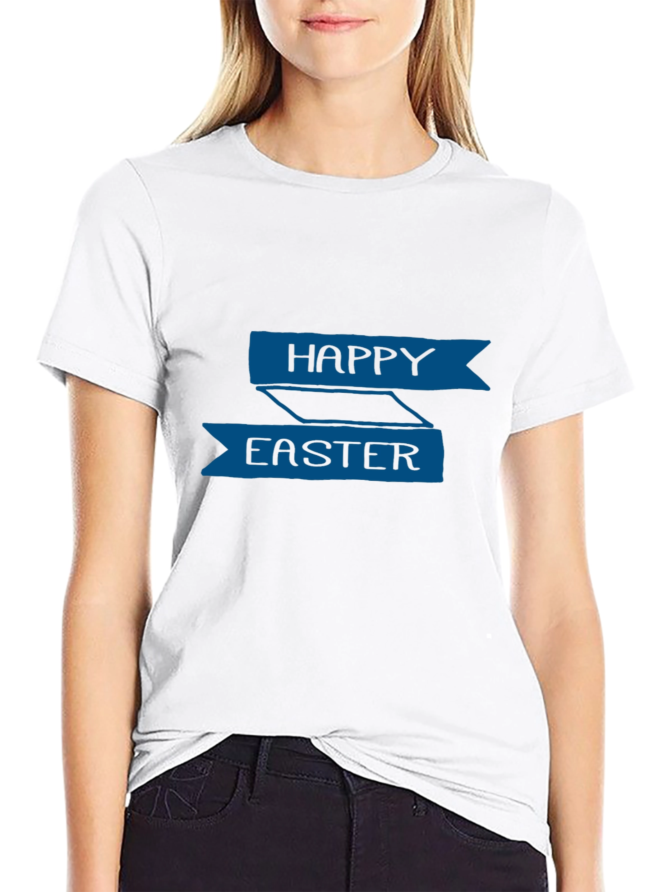 Happy Easter Black T-Shirt | Festive Holiday Apparel