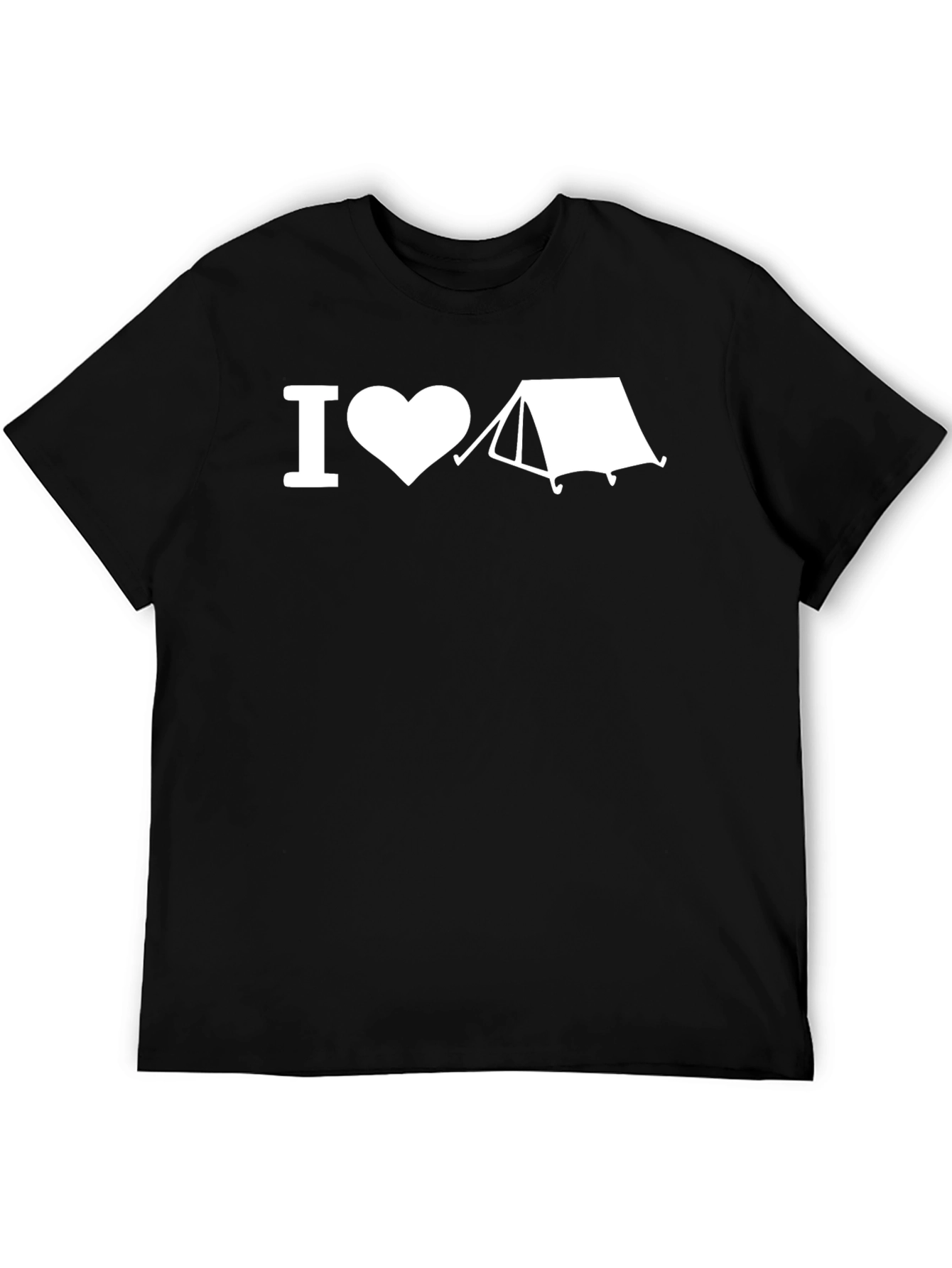 I Heart Camping Graphic T-Shirt - Black