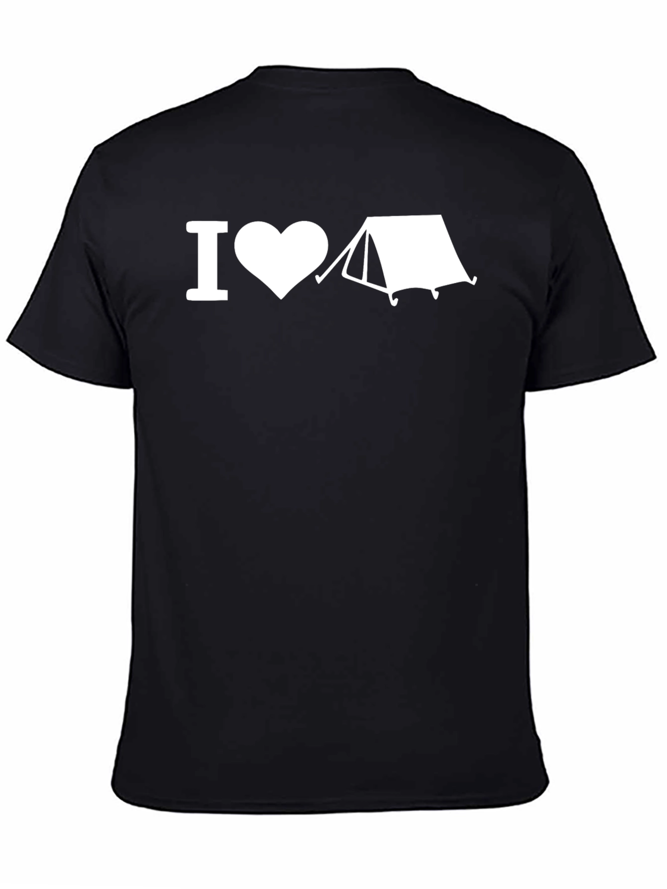 I Heart Camping Graphic T-Shirt - Black