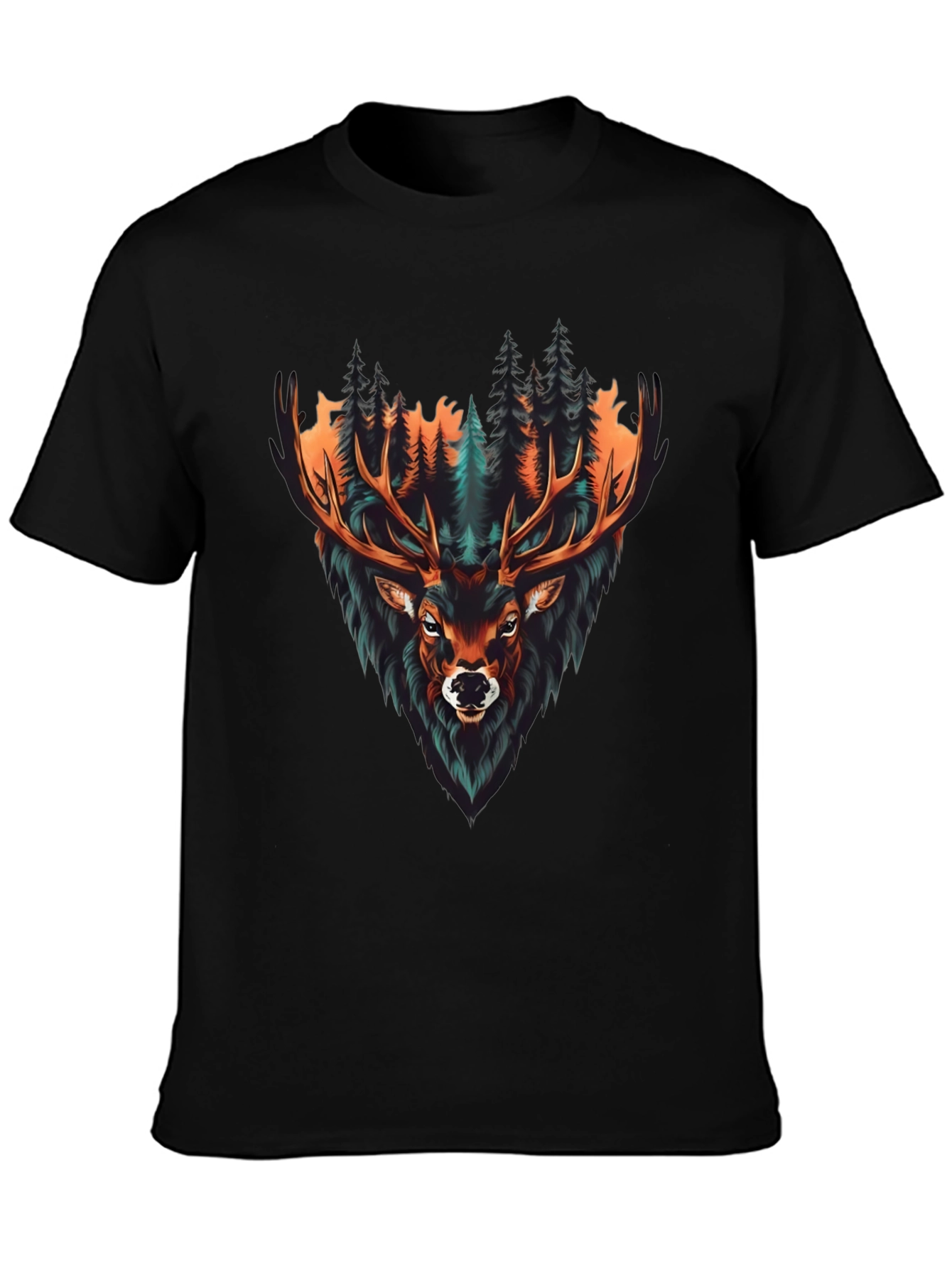 Mens Graphic Tee - Deer in Forest
