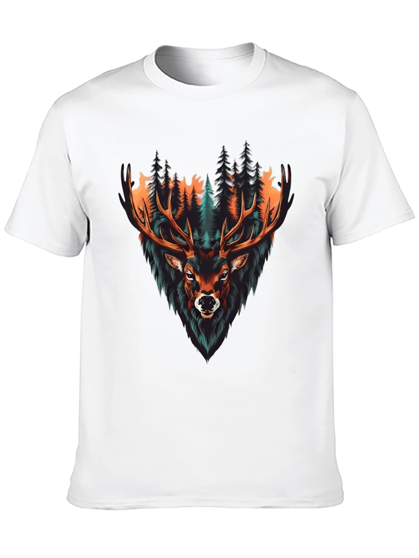 Mens Graphic Tee - Deer in Forest