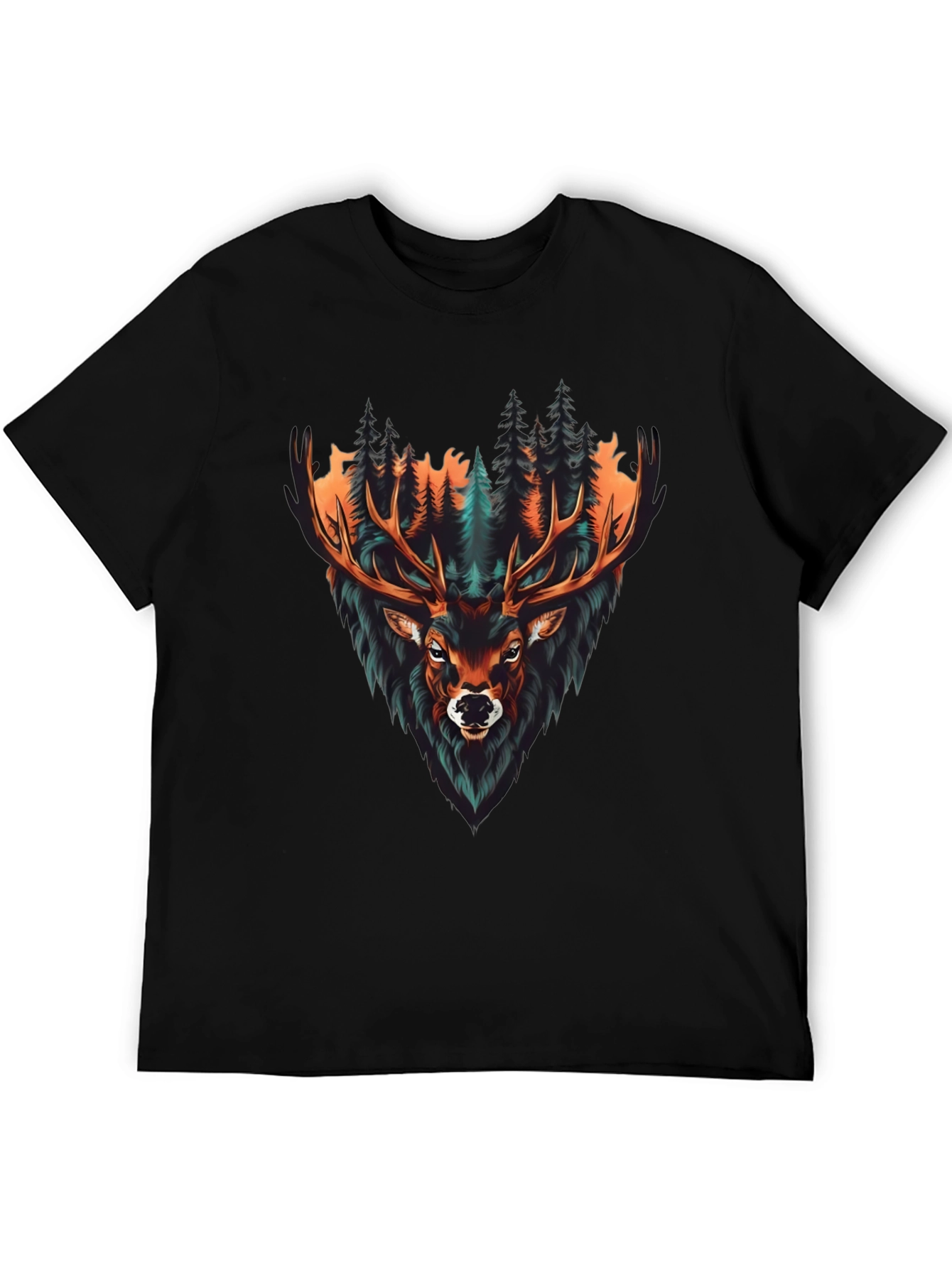 Mens Graphic Tee - Deer in Forest