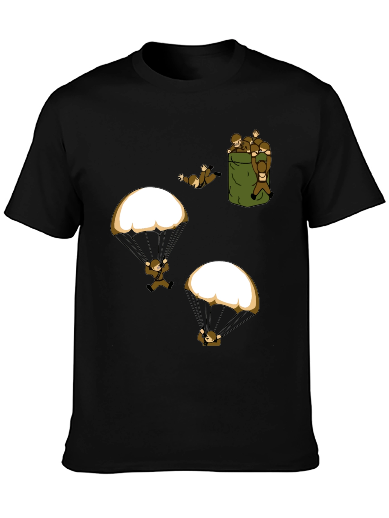 Paratrooper Graphic T-Shirt - Funny Military Design