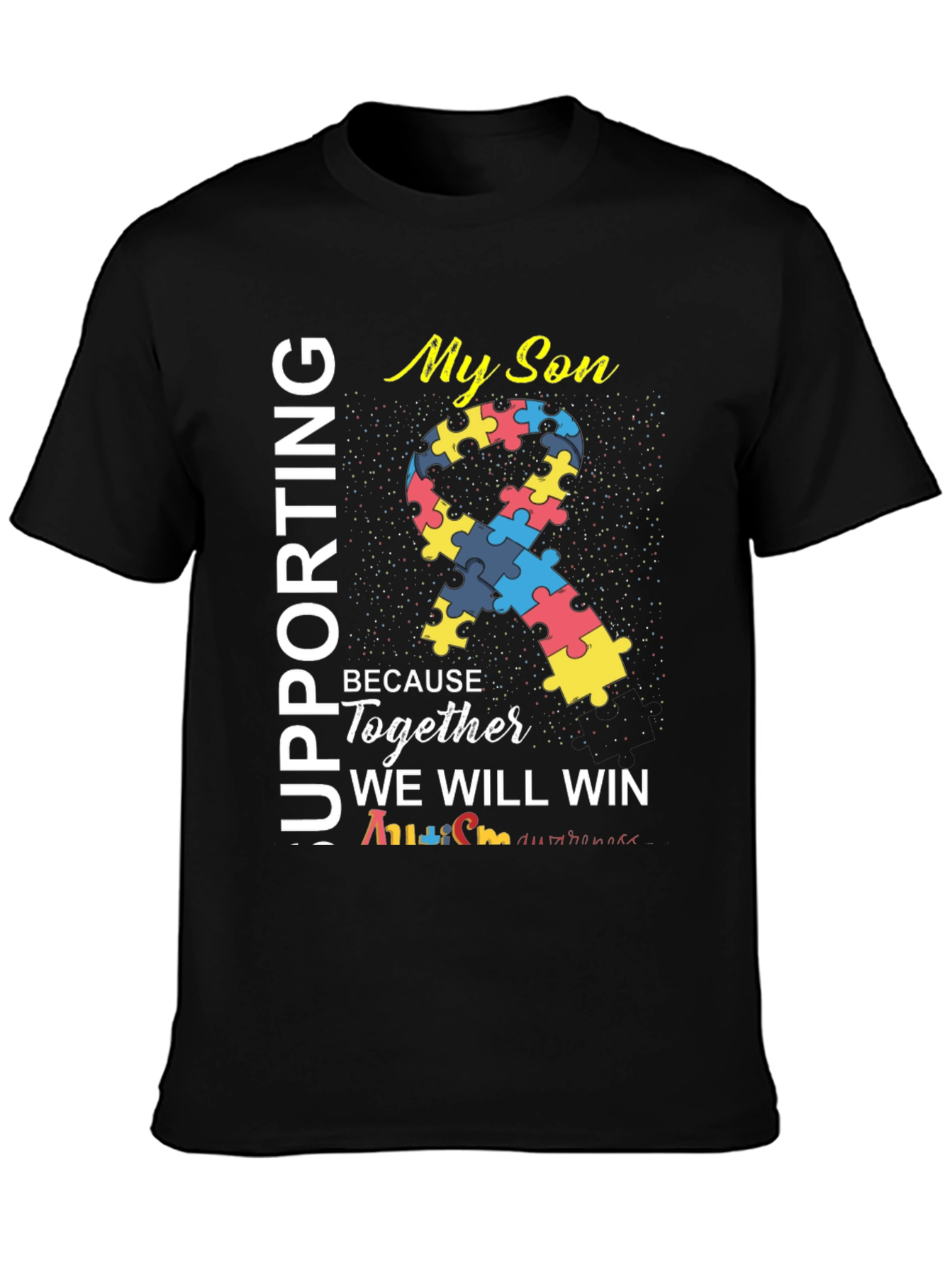 Supporting My Son Autism Awareness T-Shirt