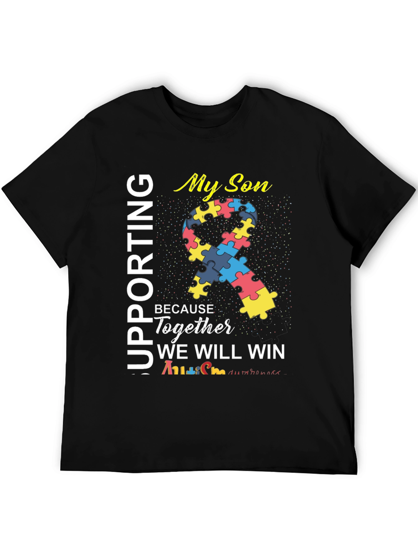Supporting My Son Autism Awareness T-Shirt