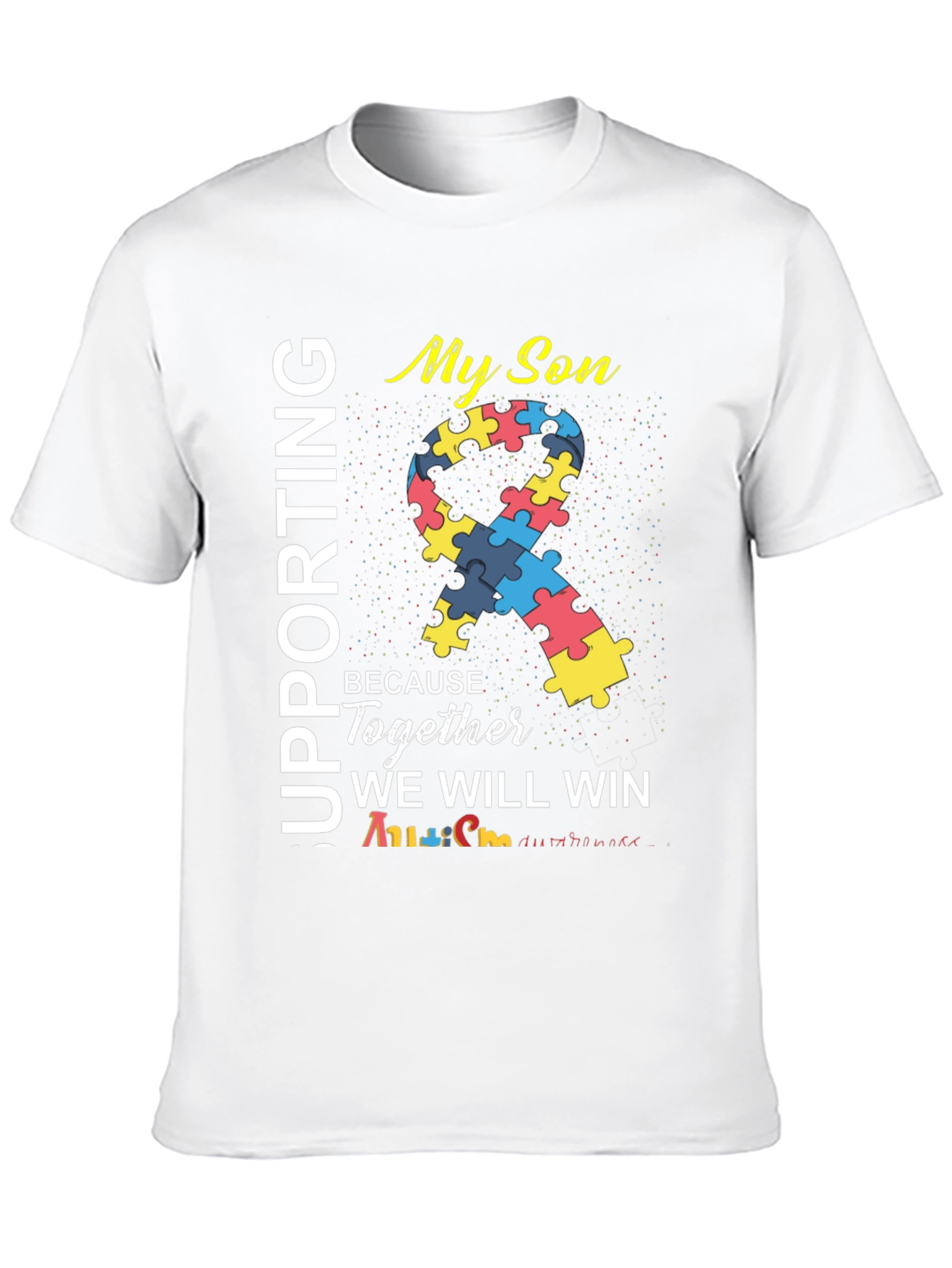 Supporting My Son Autism Awareness T-Shirt