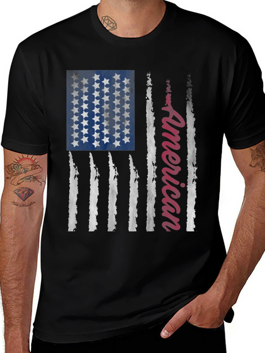 American Flag Graphic Tee - Patriotic Style