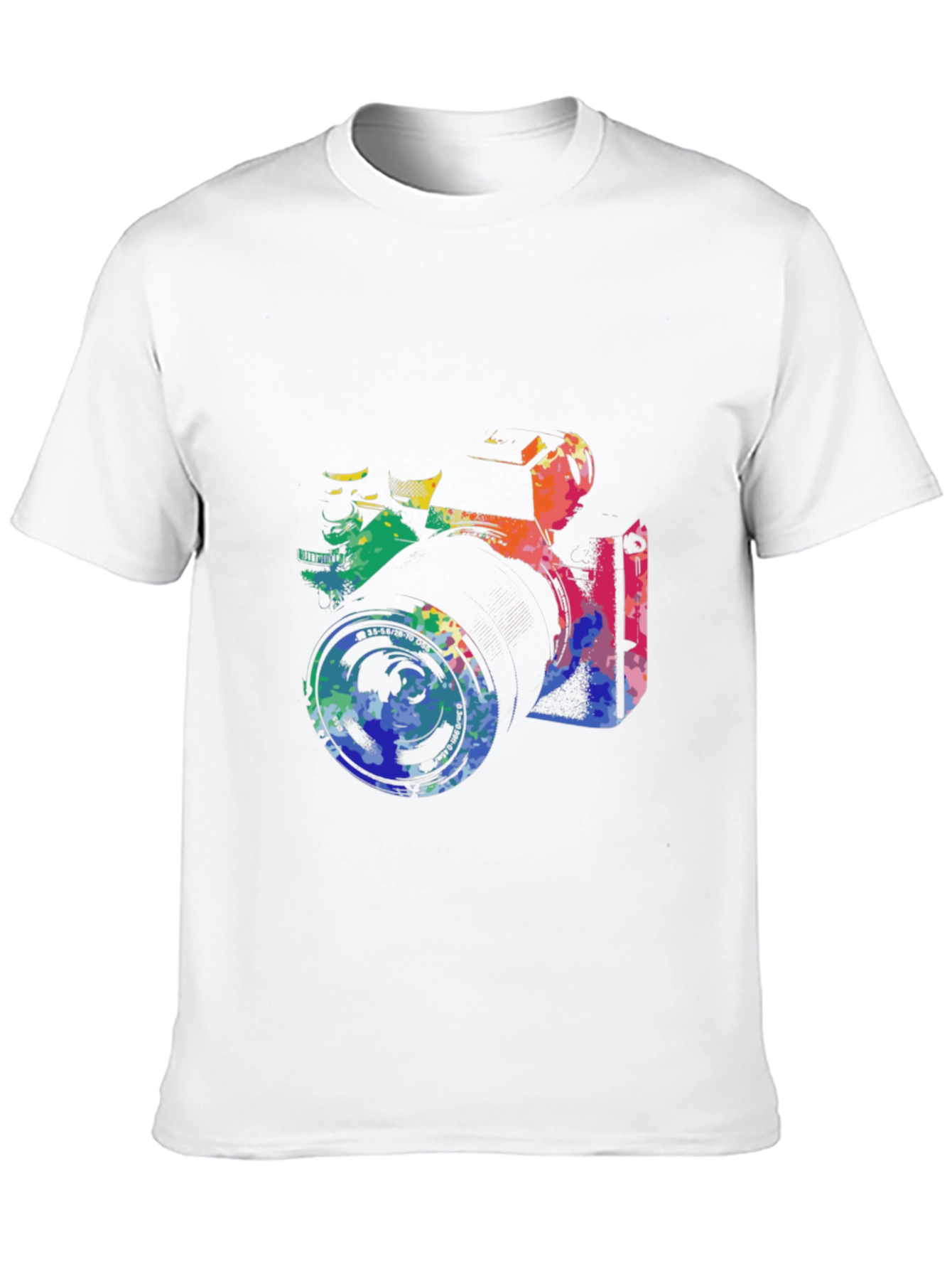 Retro Camera Graphic Tee - Artsy Black T-Shirt