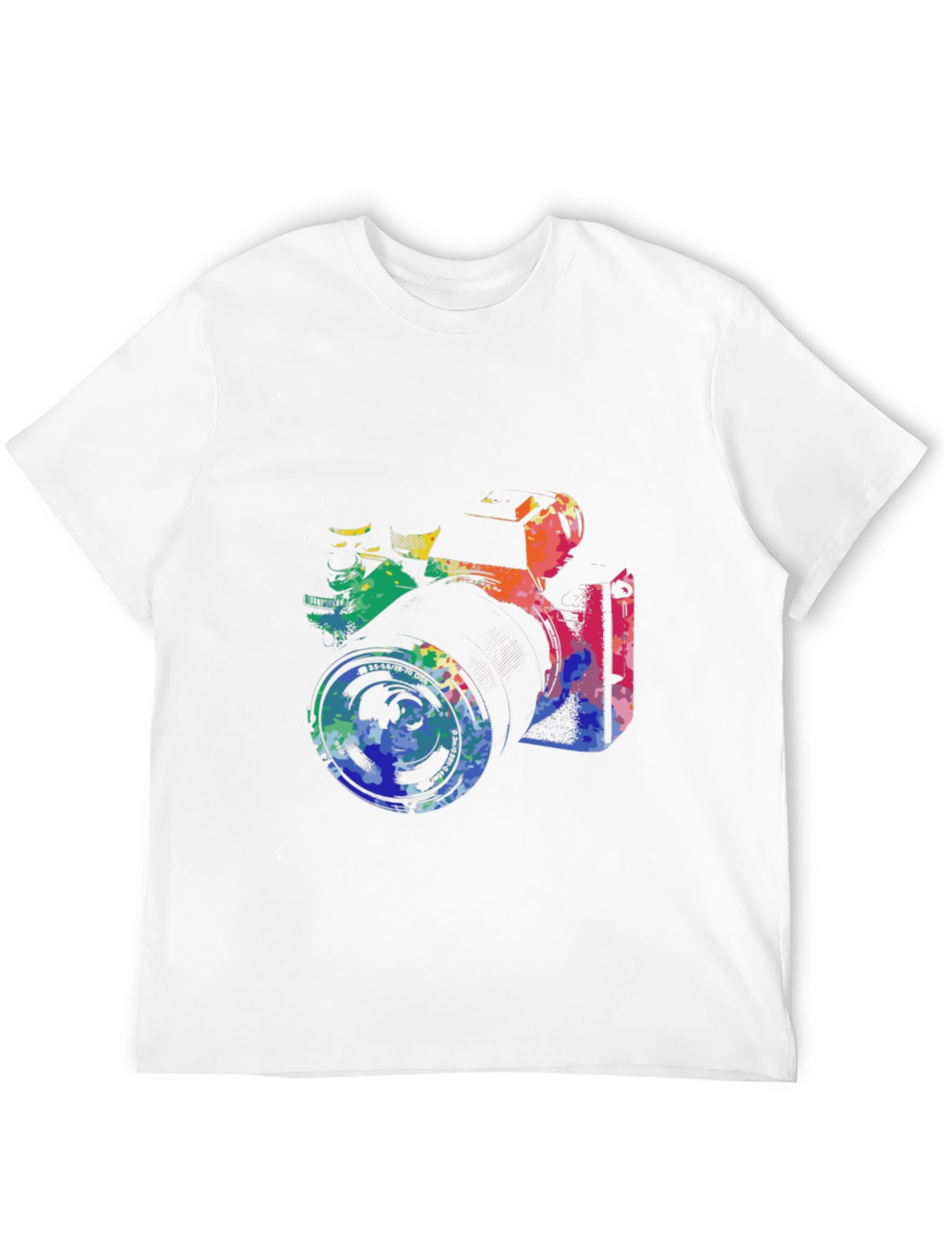 Retro Camera Graphic Tee - Artsy Black T-Shirt