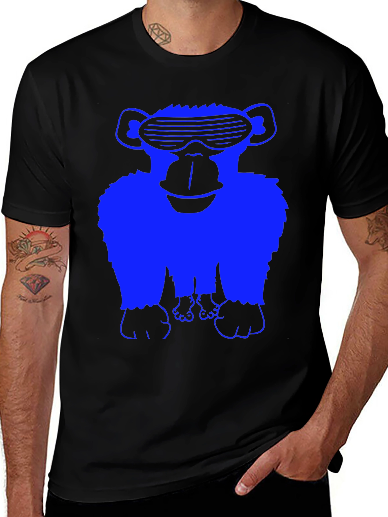 Cool Ape Graphic T-Shirt - Black