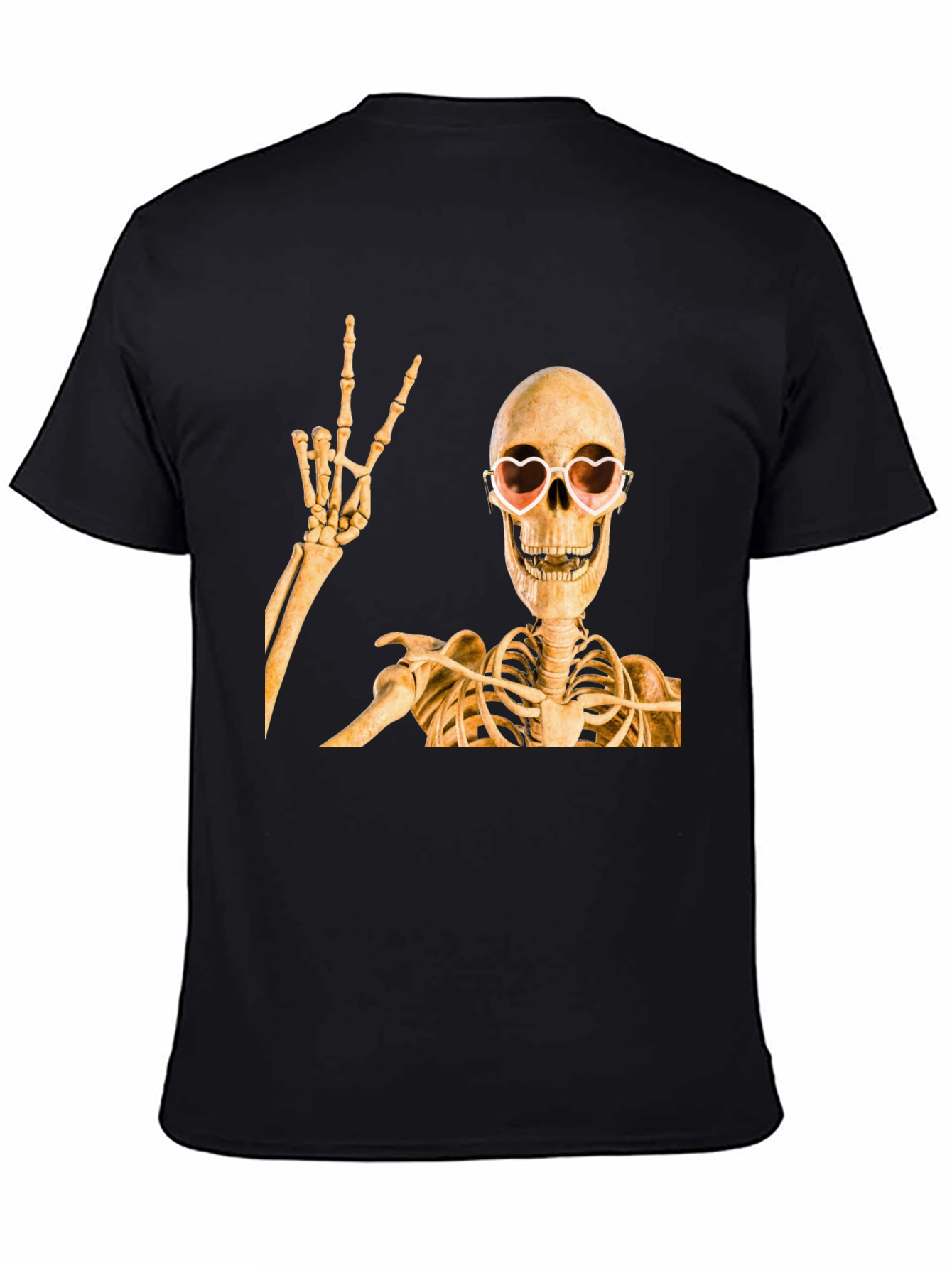 Skeleton with Heart Glasses T-Shirt