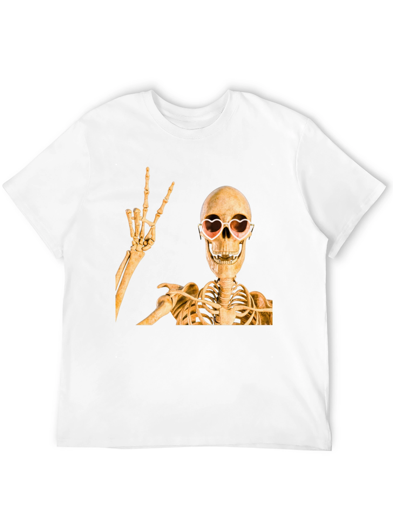 Skeleton with Heart Glasses T-Shirt