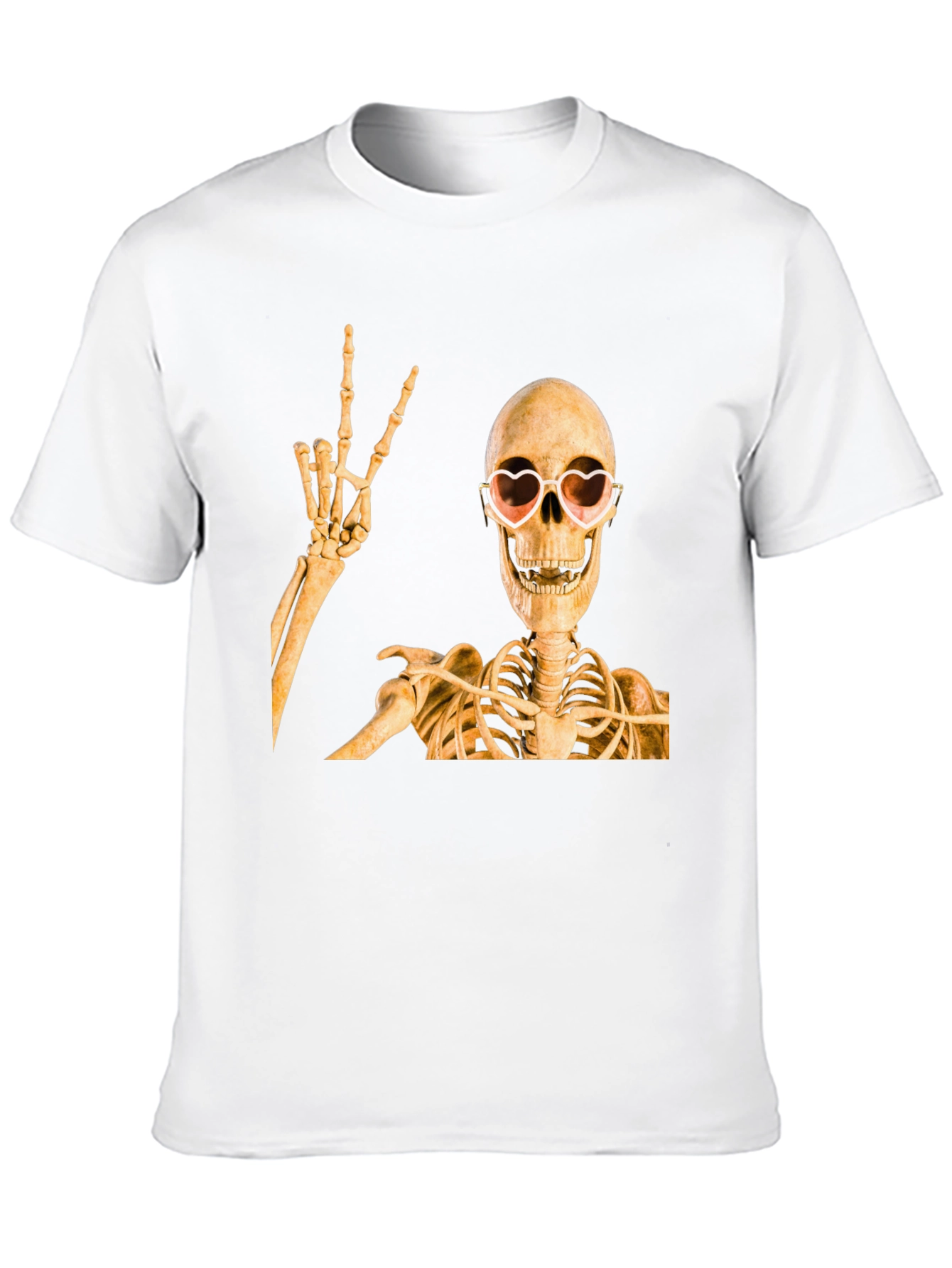 Skeleton with Heart Glasses T-Shirt